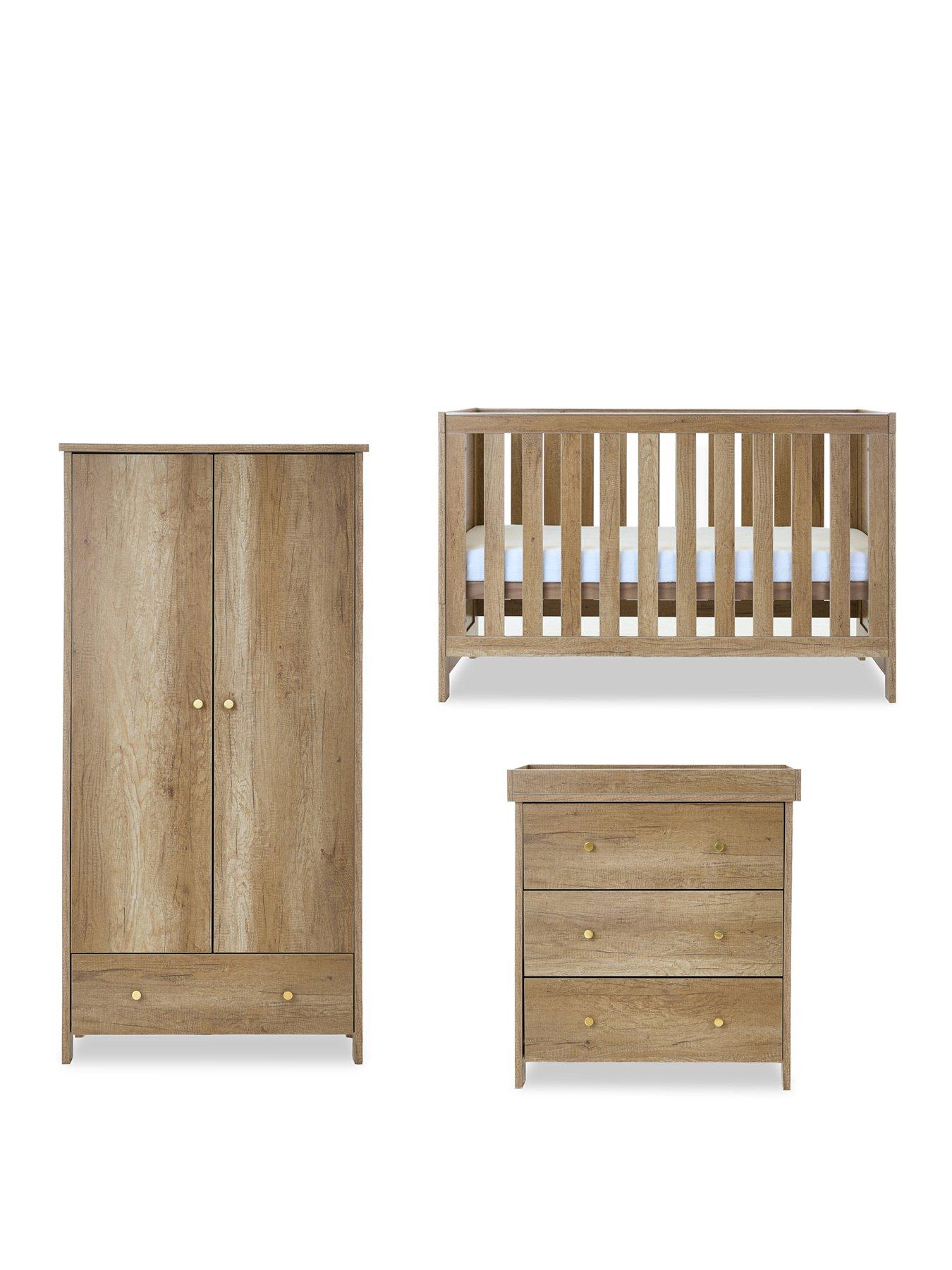 Image 2 of 7 of Obaby Nika 3 Piece Room Set - Oak
