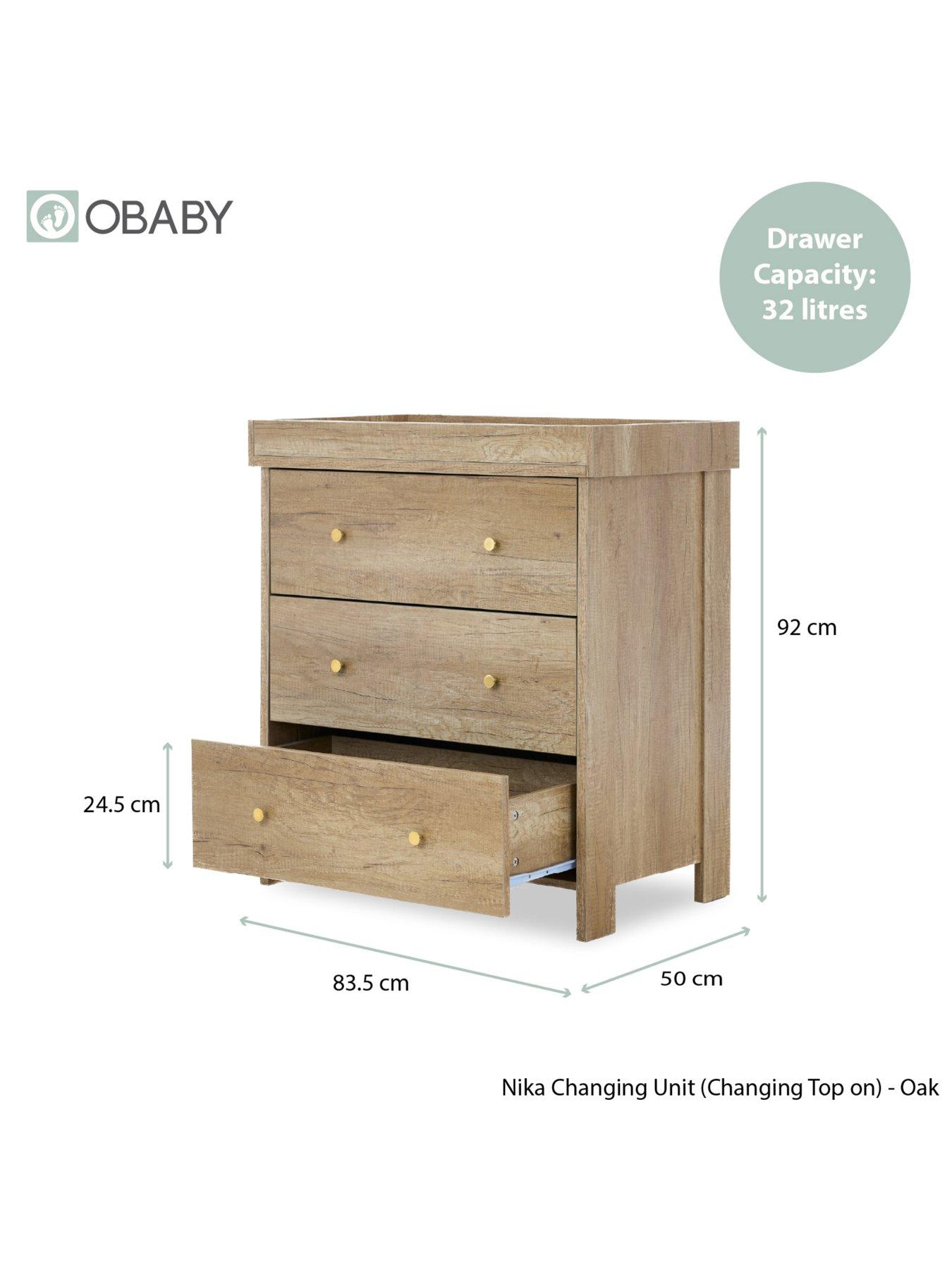 Image 5 of 7 of Obaby Nika 3 Piece Room Set - Oak