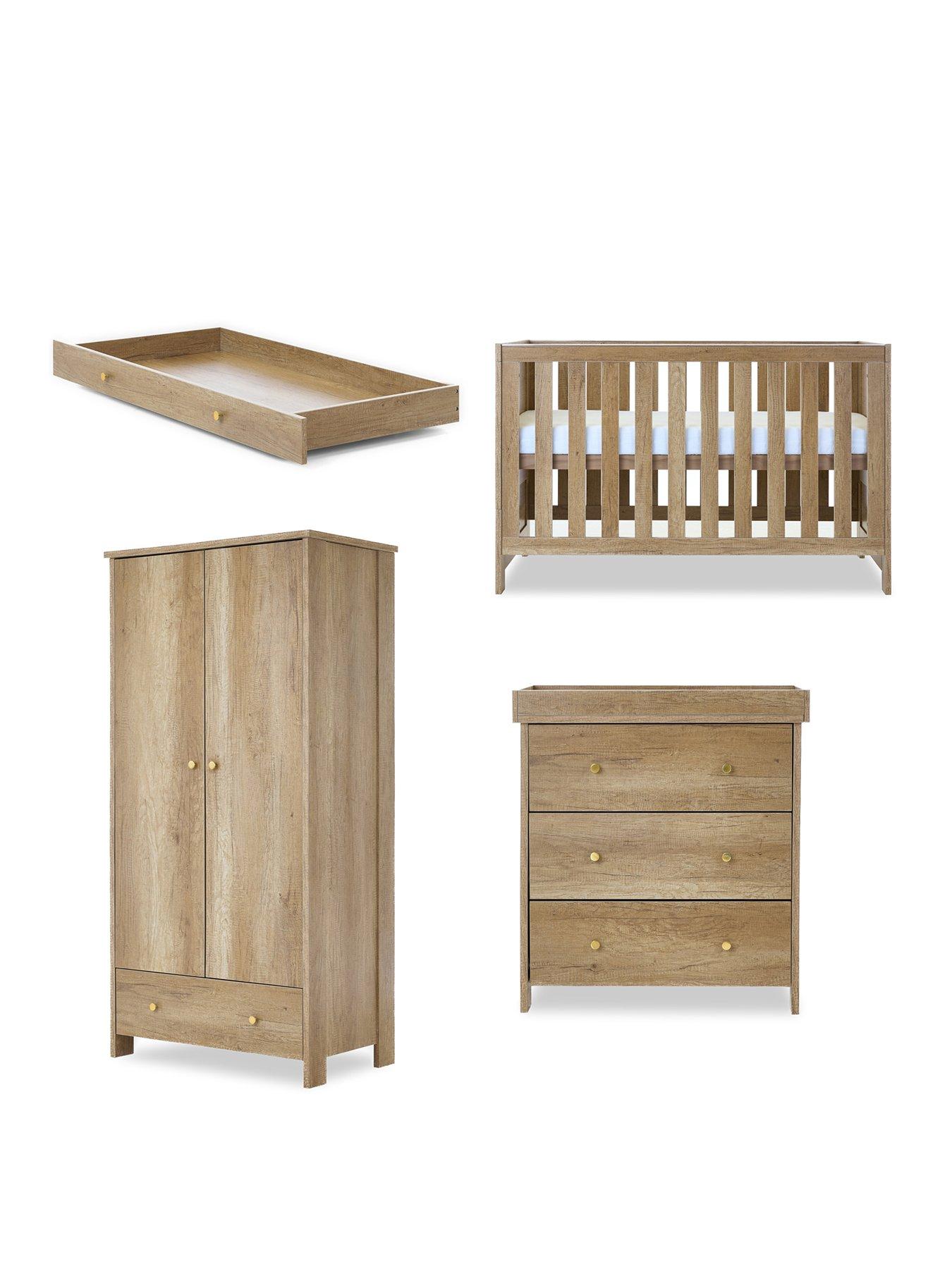 Image 2 of 7 of Obaby Nika 3 Piece Room Set &amp; Under Drawer - Oak