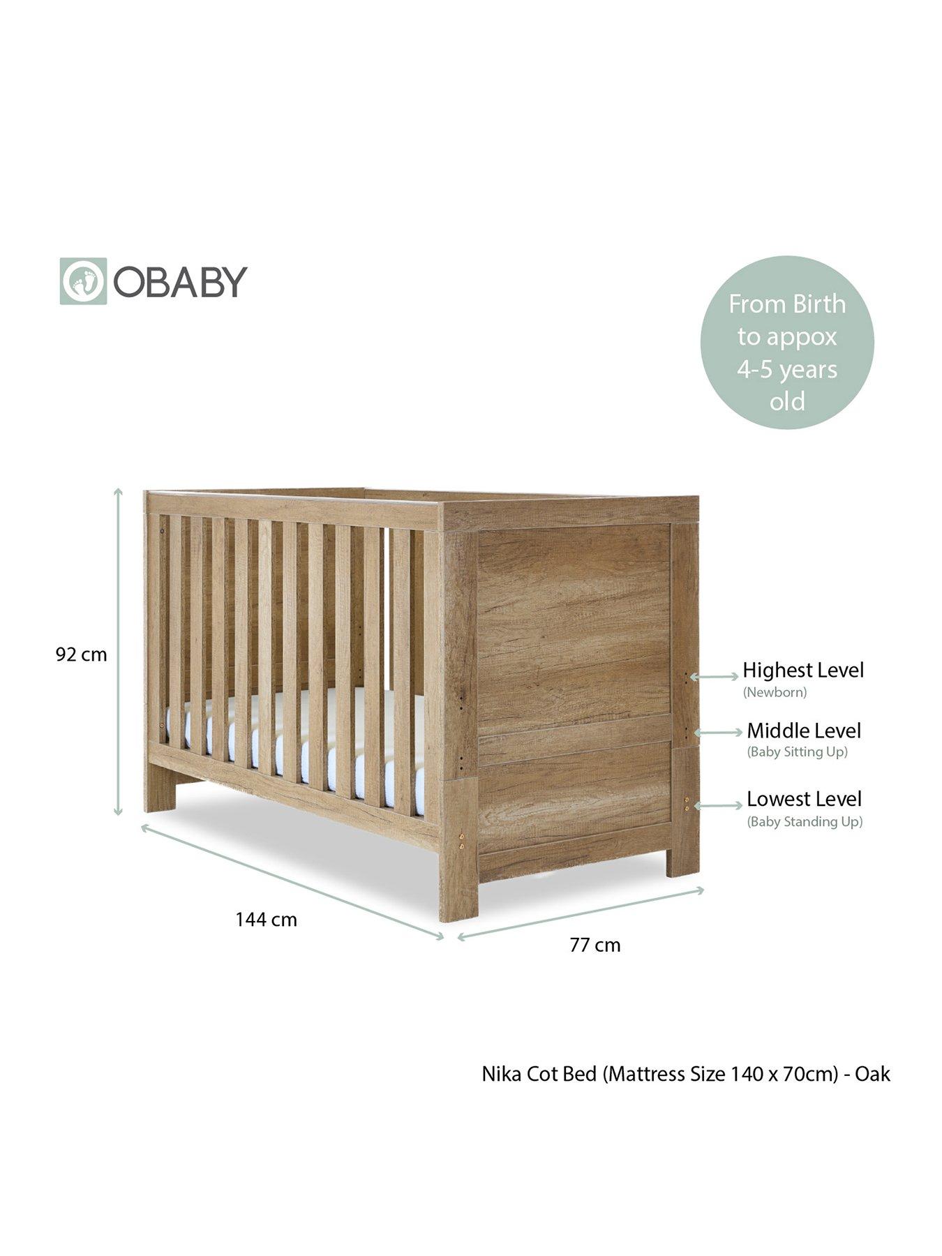Image 3 of 7 of Obaby Nika 3 Piece Room Set &amp; Under Drawer - Oak