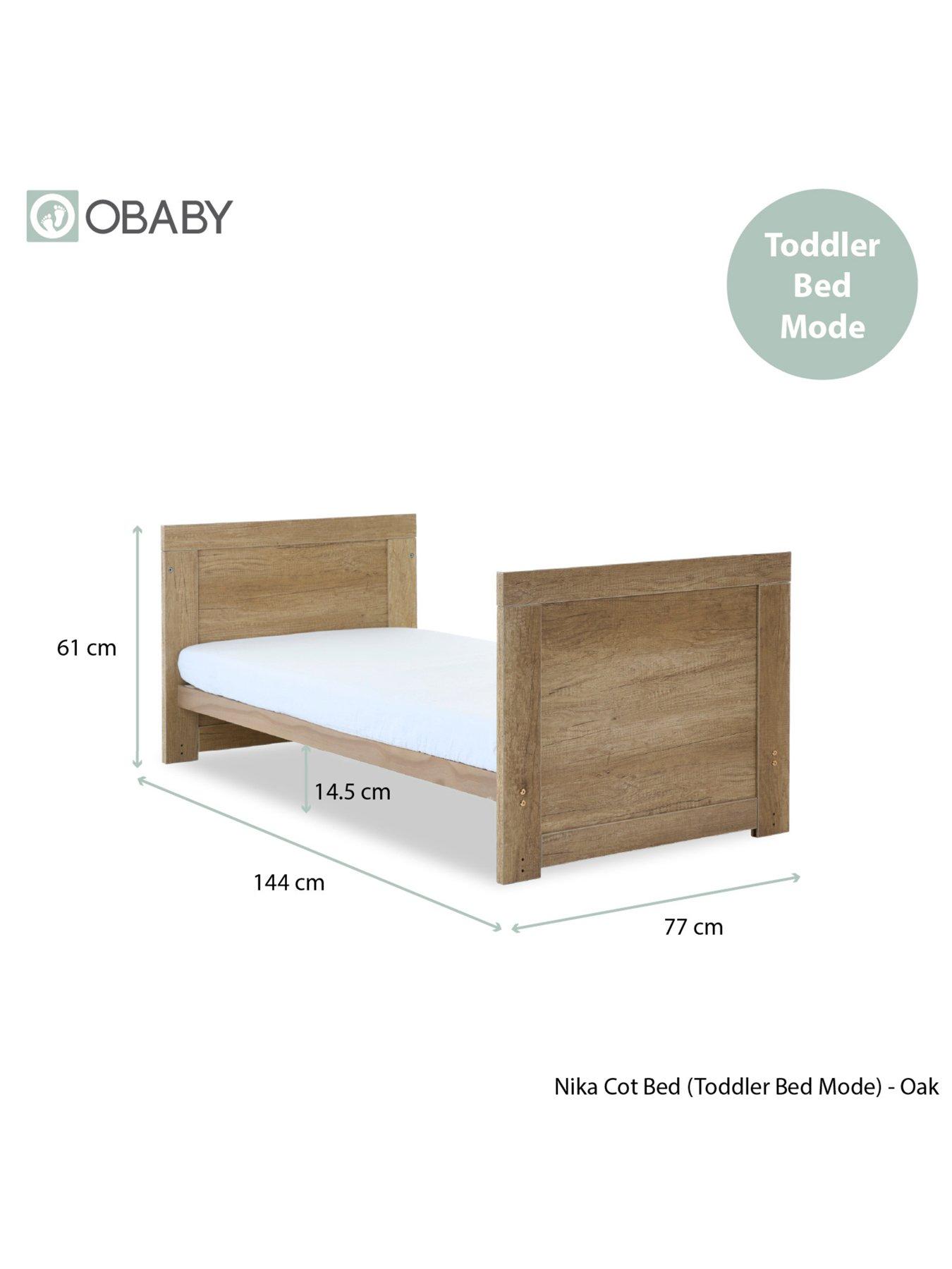 Image 4 of 7 of Obaby Nika Cot Bed &amp; Under Drawer - Oak