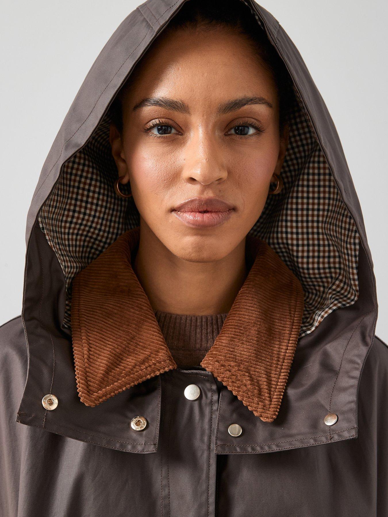 Image 5 of 7 of The Very Collection Hooded Cape Coat - Brown