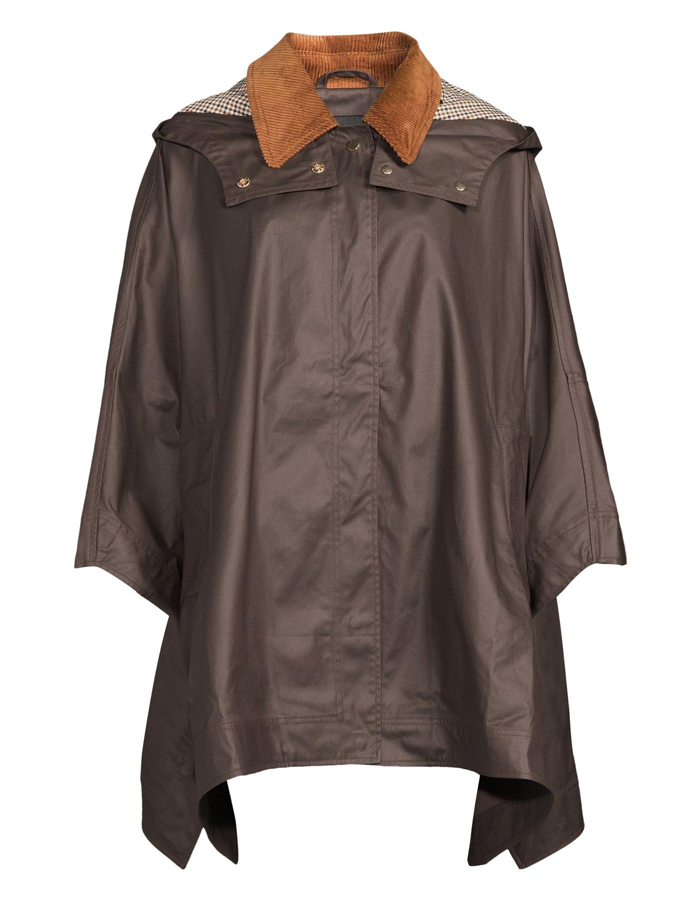 Image 7 of 7 of The Very Collection Hooded Cape Coat - Brown