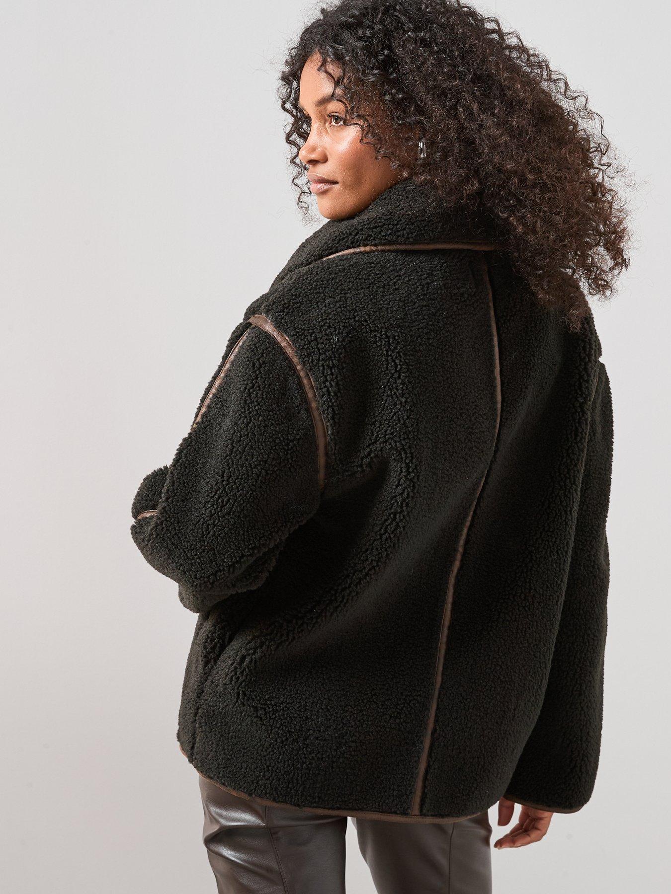 the-very-collection-pu-trim-faux-shearling-coat-dark-brownstillFront