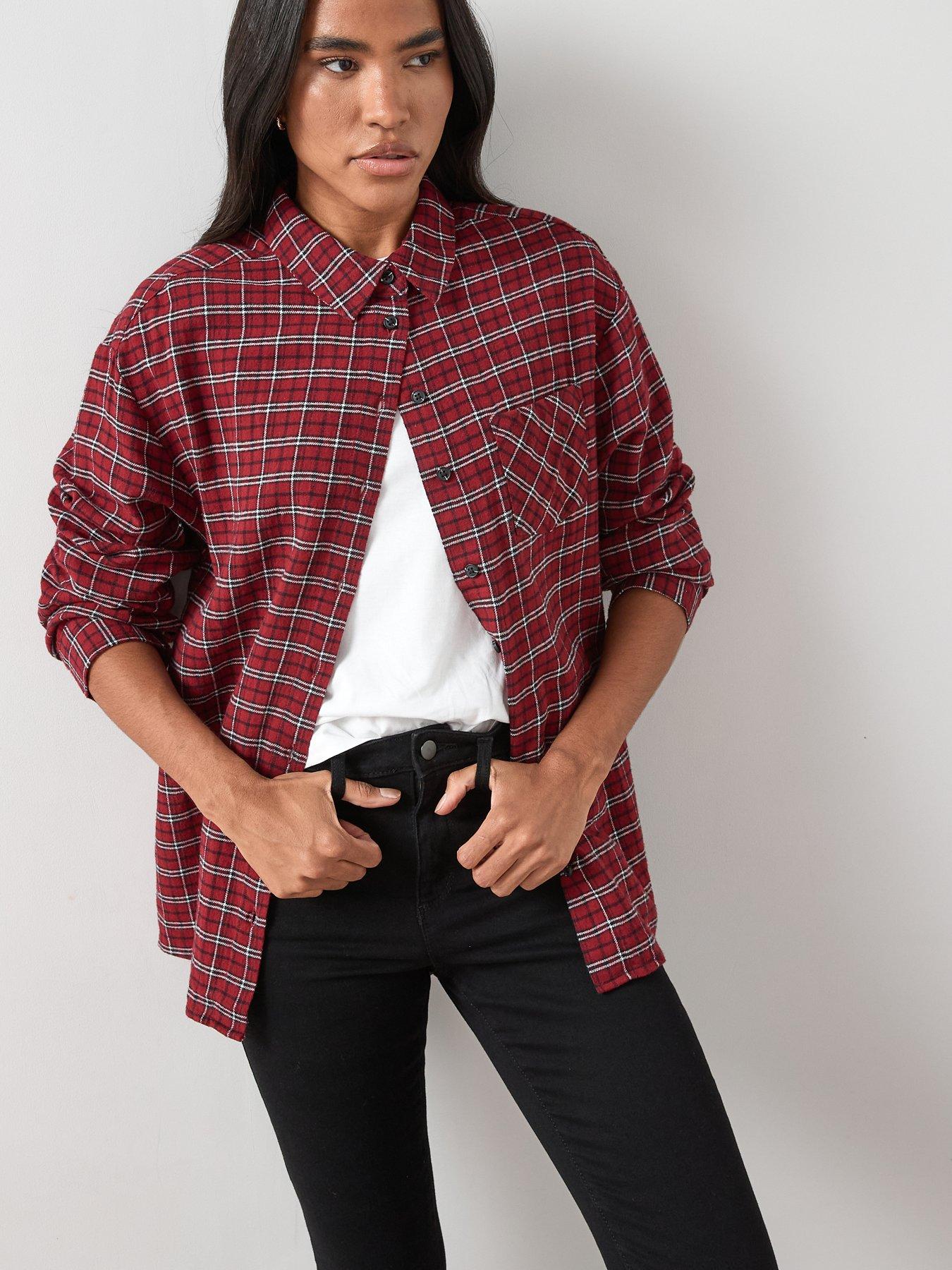 the-very-collection-brushed-longline-check-shirt-redoutfit