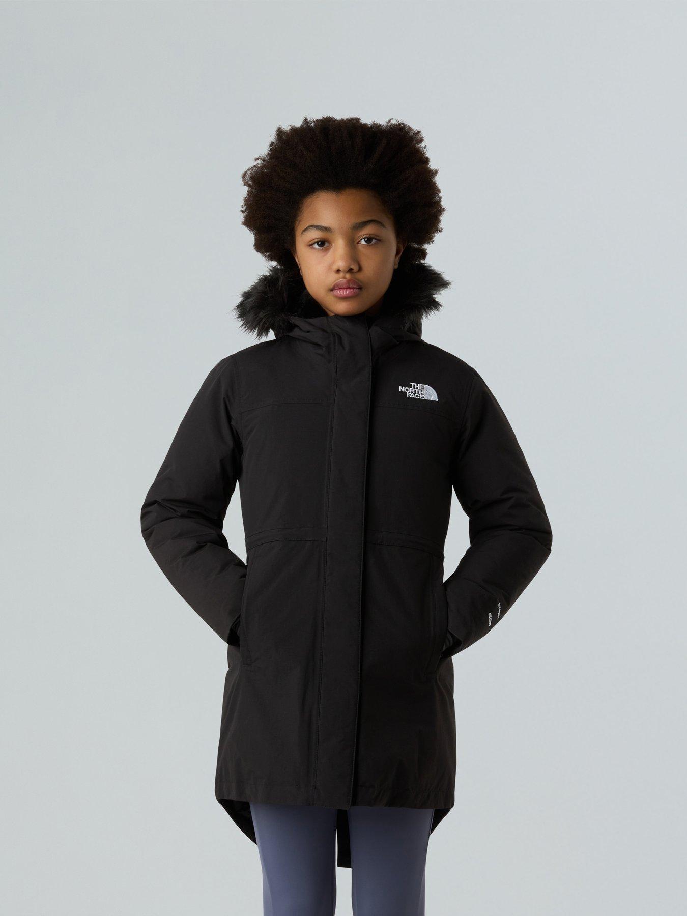 The North Face Girls Arctic Parka Jacket- Black