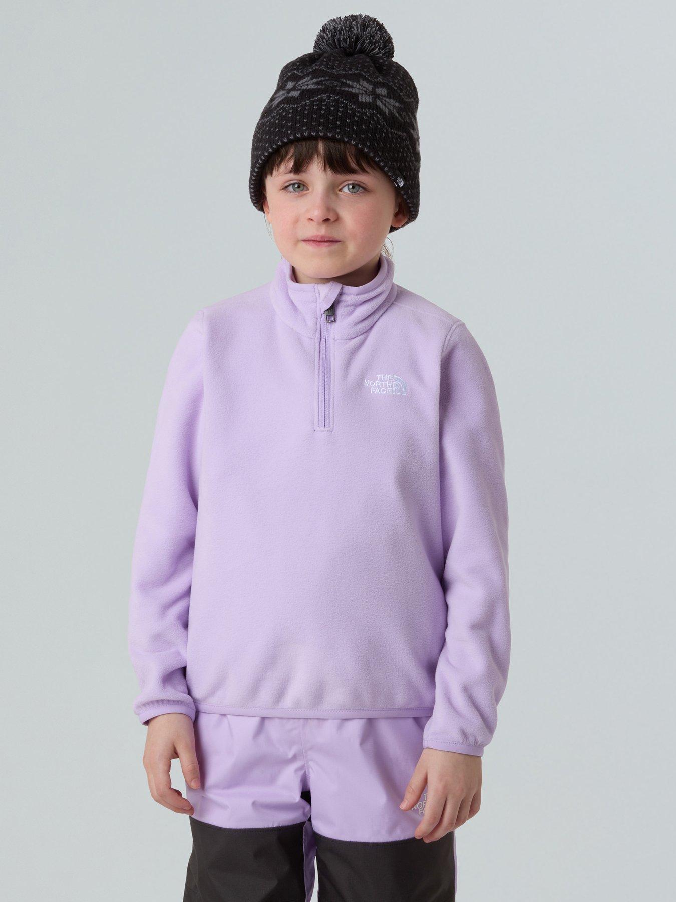 the-north-face-kid-glacier-14-zip-pullover-purplefront