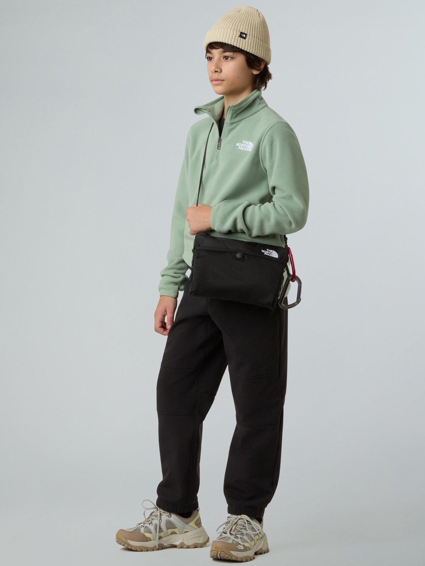 the-north-face-teen-glacier-14-zip-pullover-fleece-greendetail