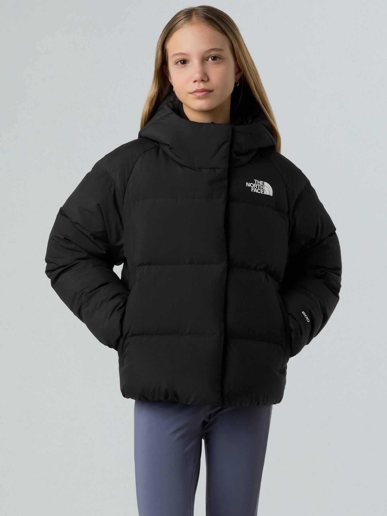 the-north-face-girls-down-hooded-jacket-black
