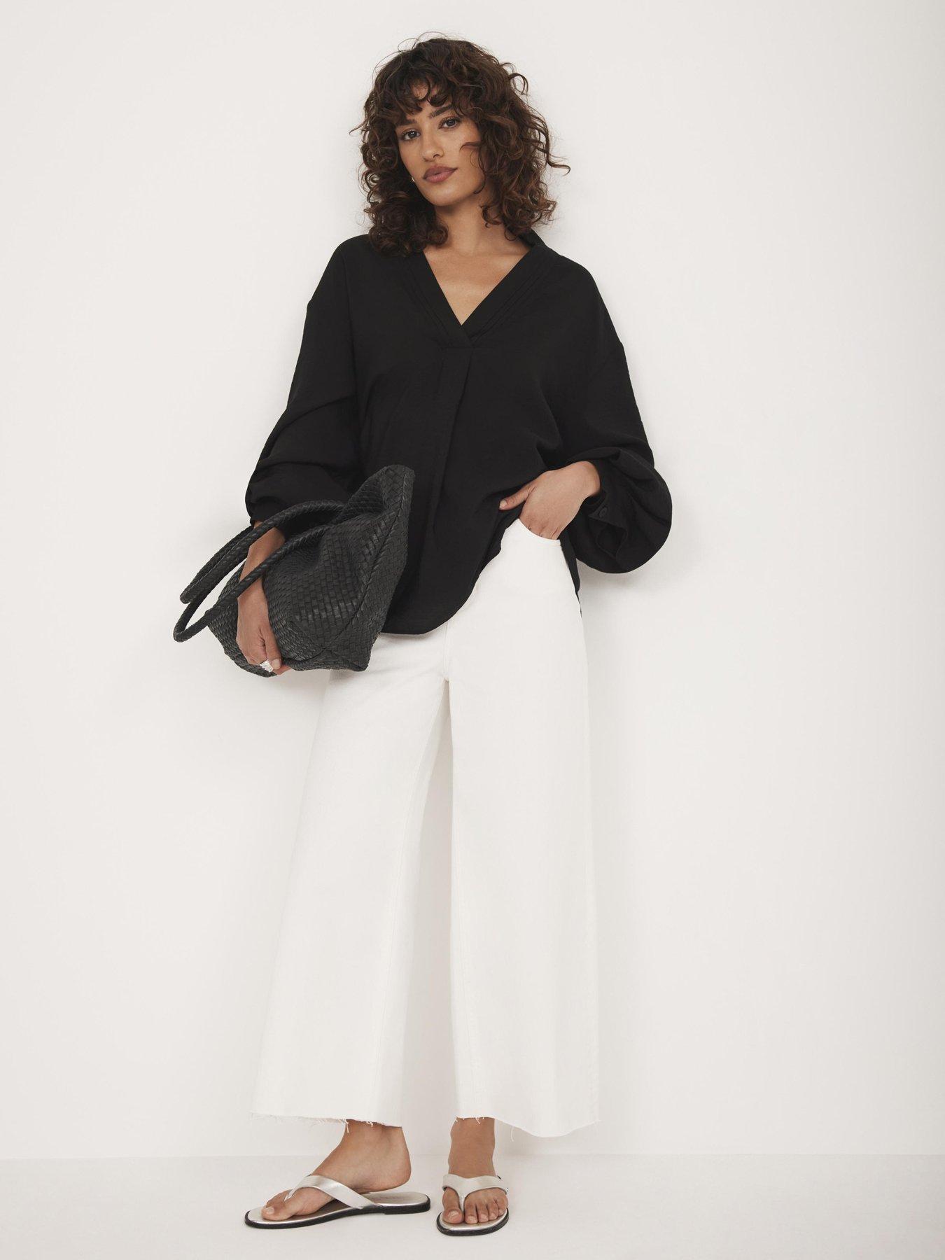 Image of Mint Velvet Throw On Blouse - Black