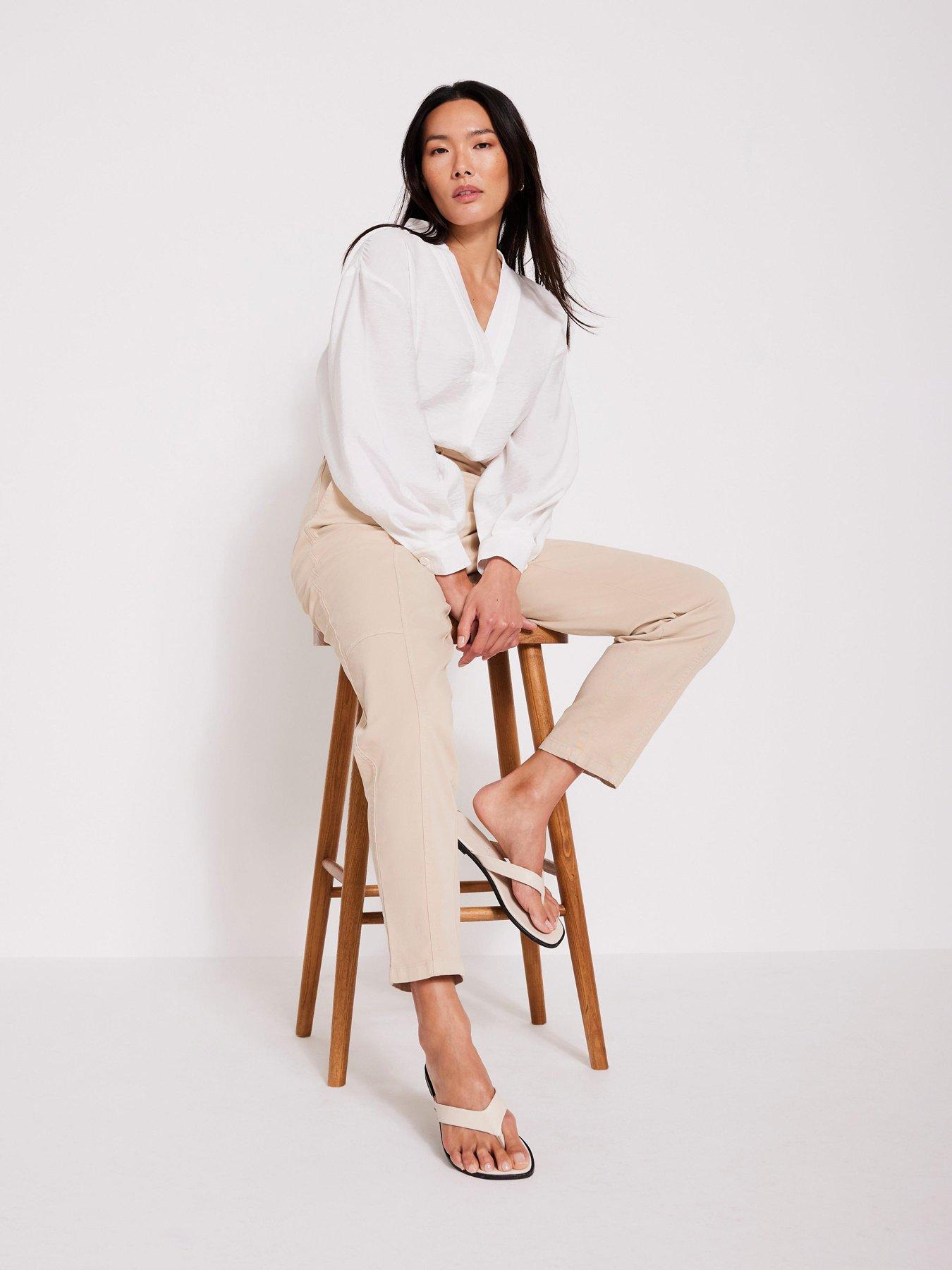 Mint Velvet Throw On Blouse - White