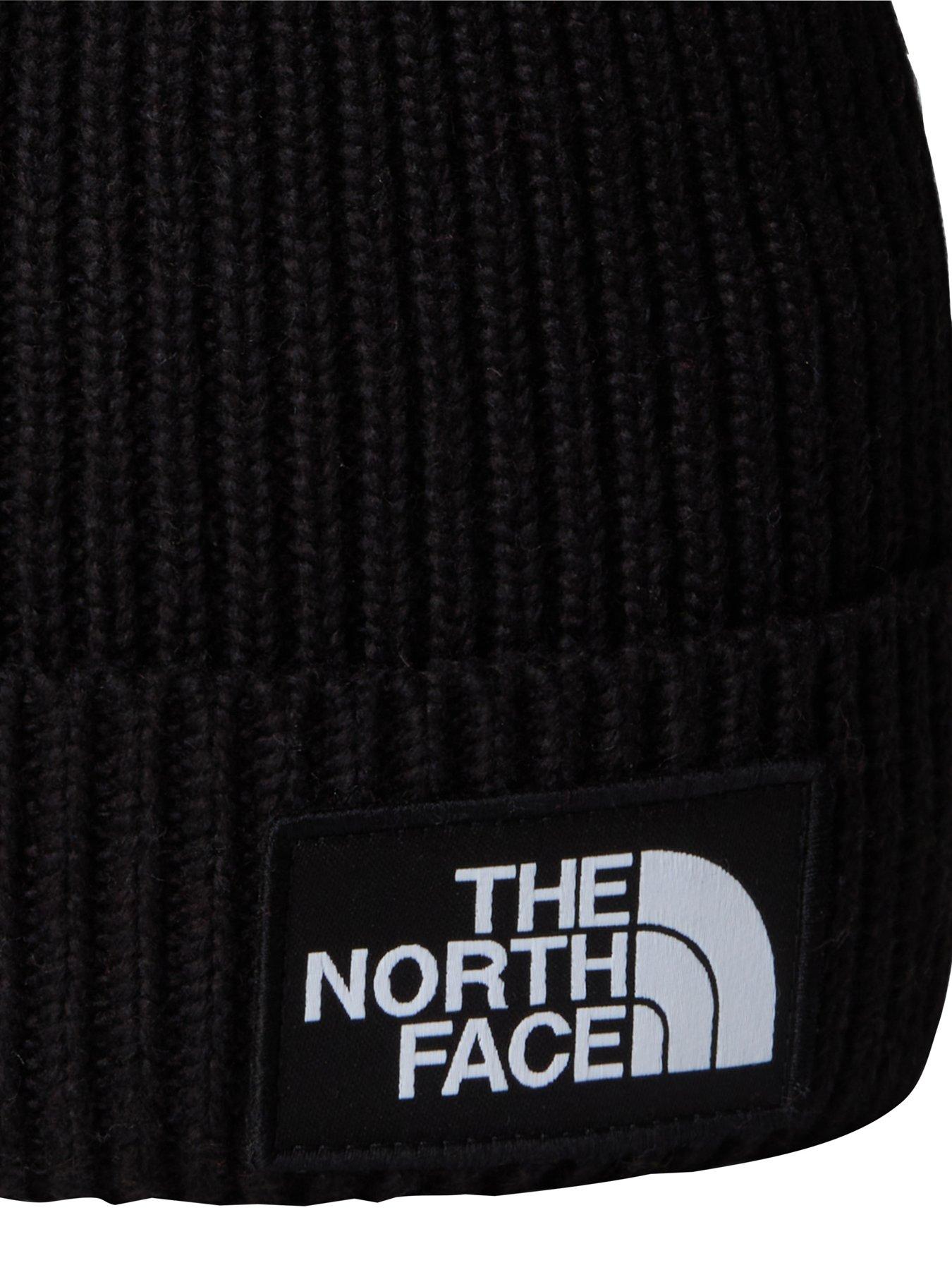 Image 3 of 3 of The North Face Kids Logo Box Cuffed Beanie Hat - Black