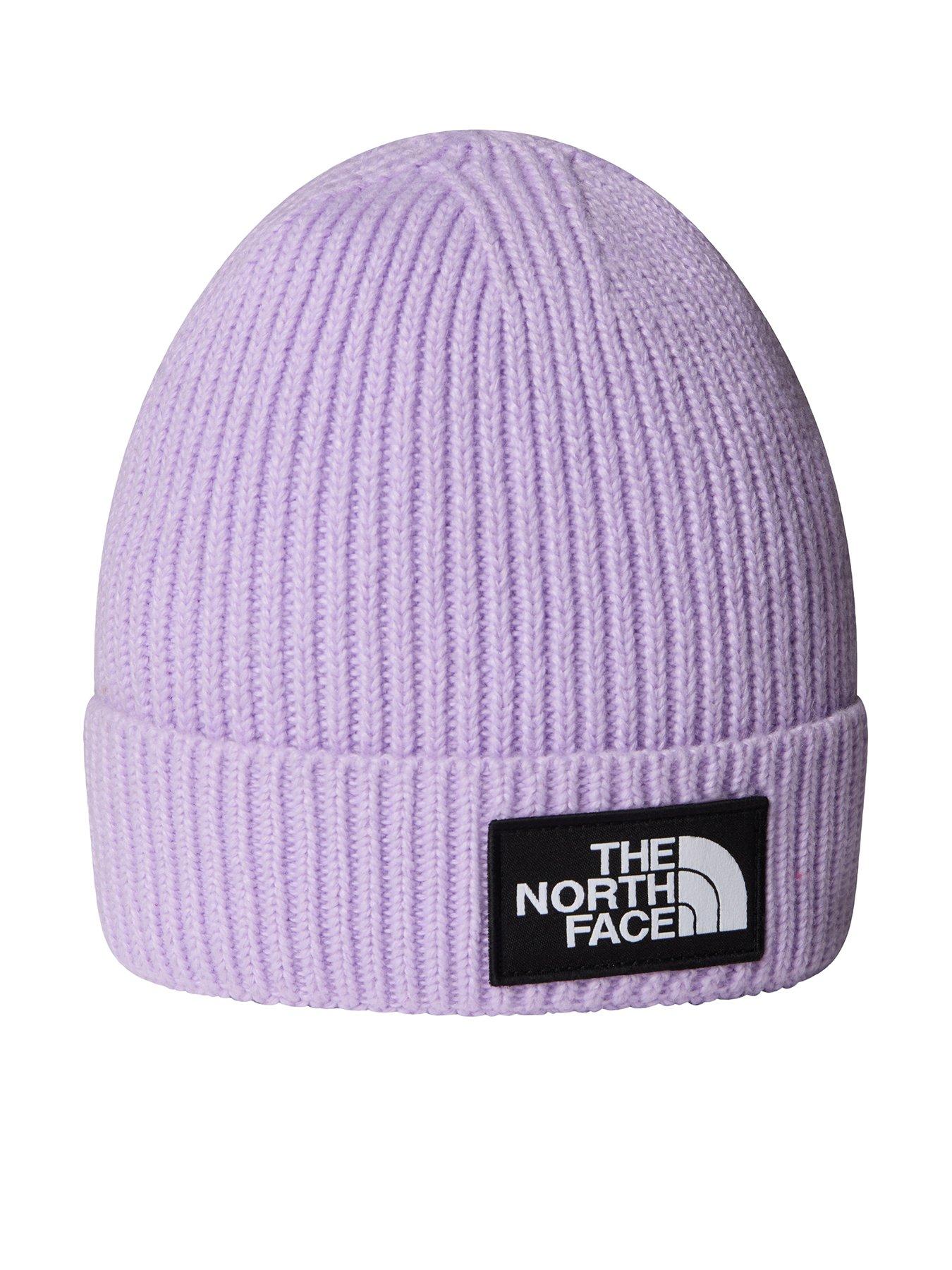 The North Face Kids Logo Box Cuffed Beanie - Purple