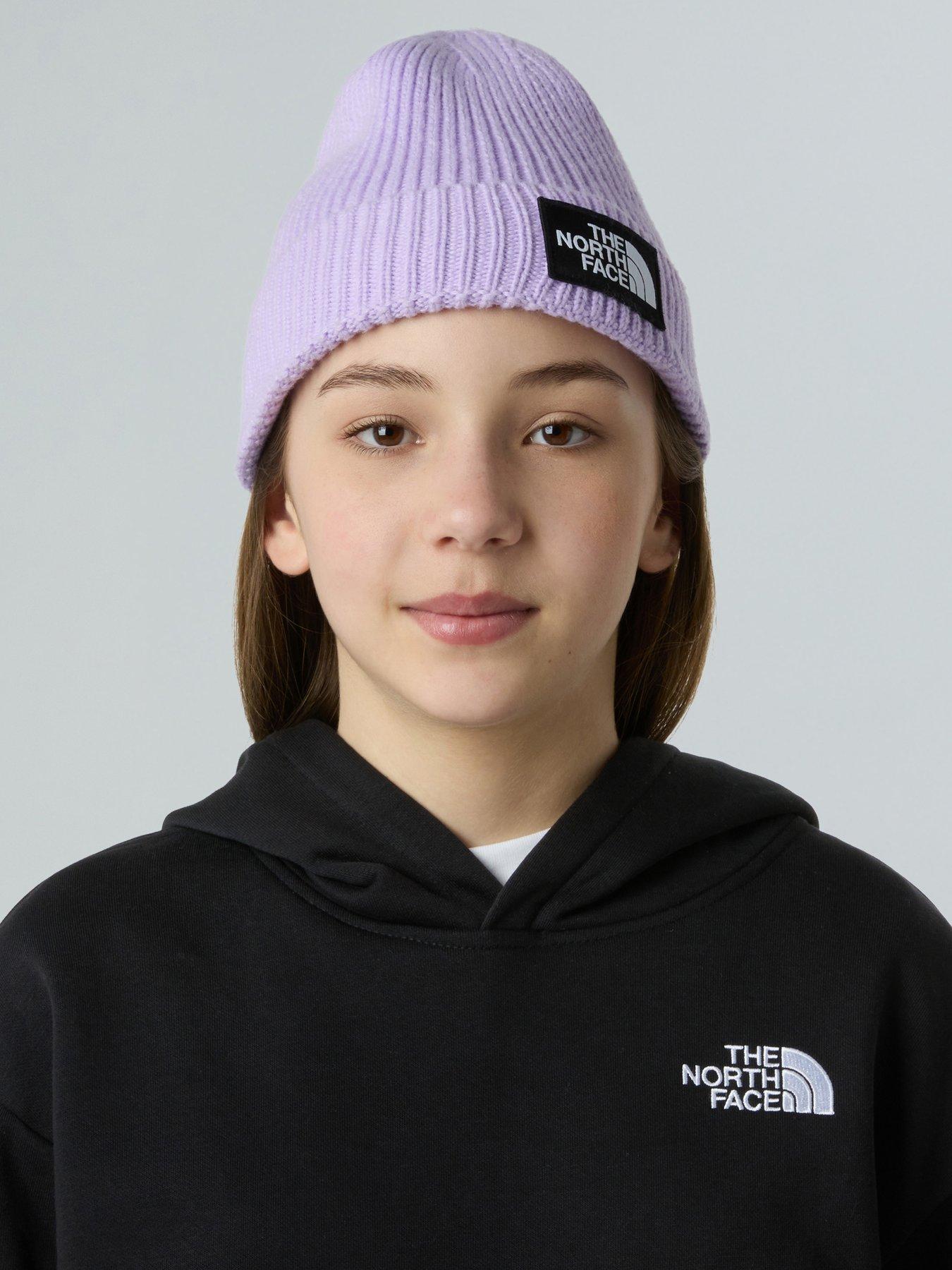 Image 2 of 3 of The North Face Kids Logo Box Cuffed Beanie&nbsp;- Purple