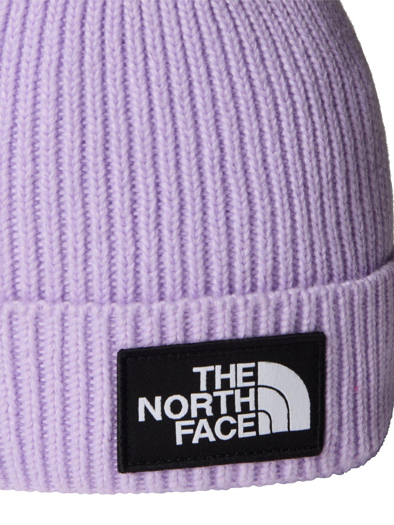 Image 3 of 3 of The North Face Kids Logo Box Cuffed Beanie&nbsp;- Purple