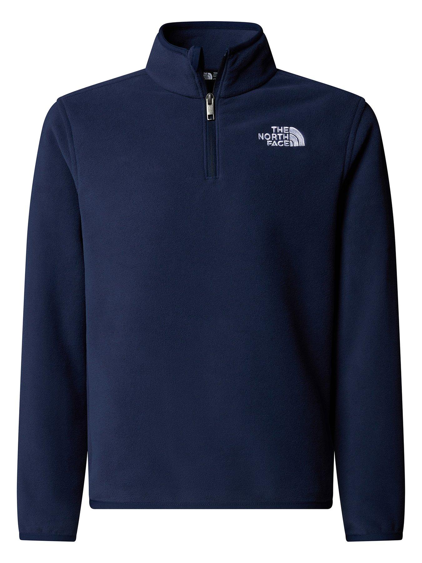 Image 2 of 5 of The North Face Teen Glacier 1/4 Zip Pullover Fleece - Navy
