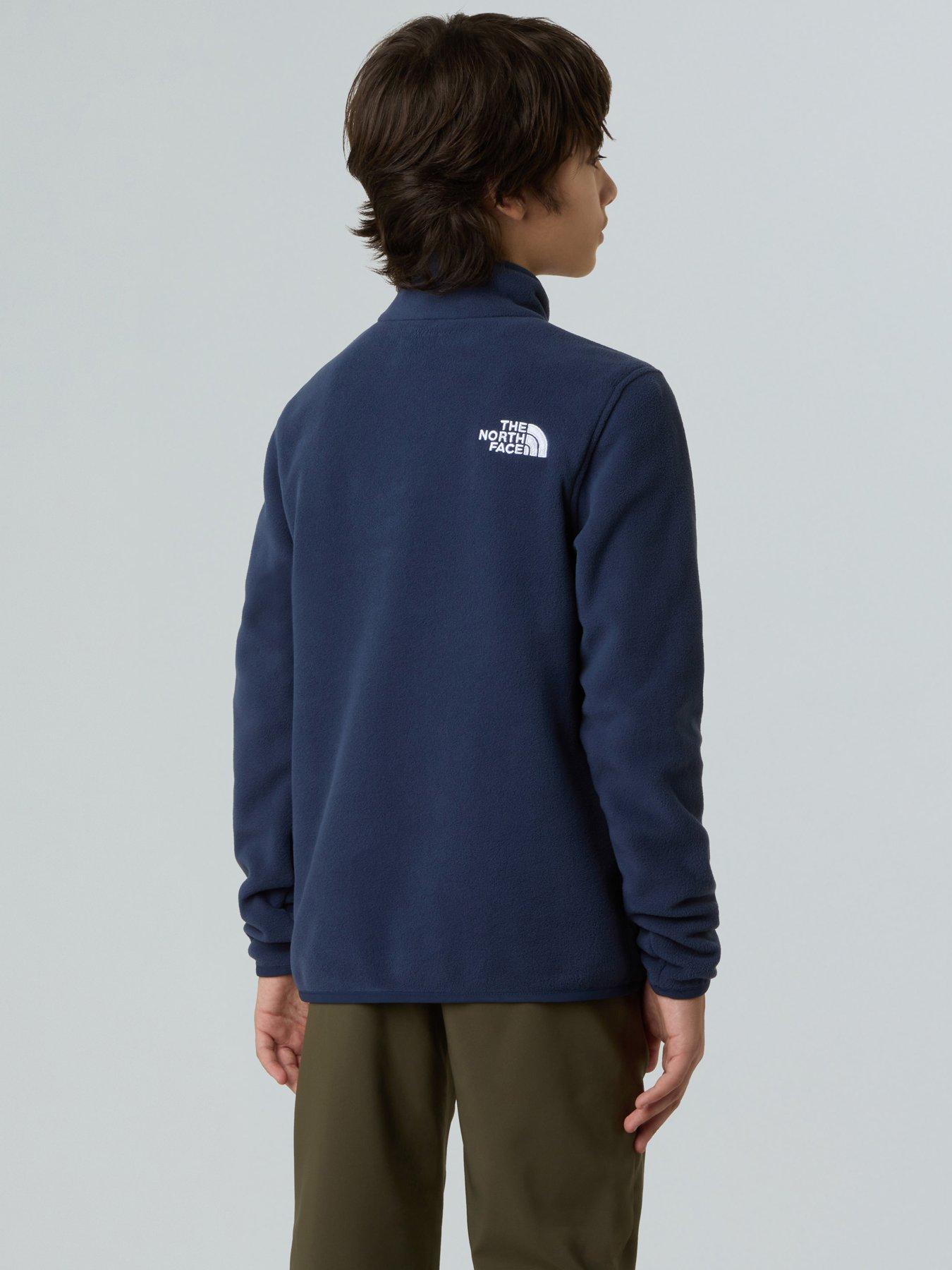 Image 4 of 5 of The North Face Teen Glacier 1/4 Zip Pullover Fleece - Navy
