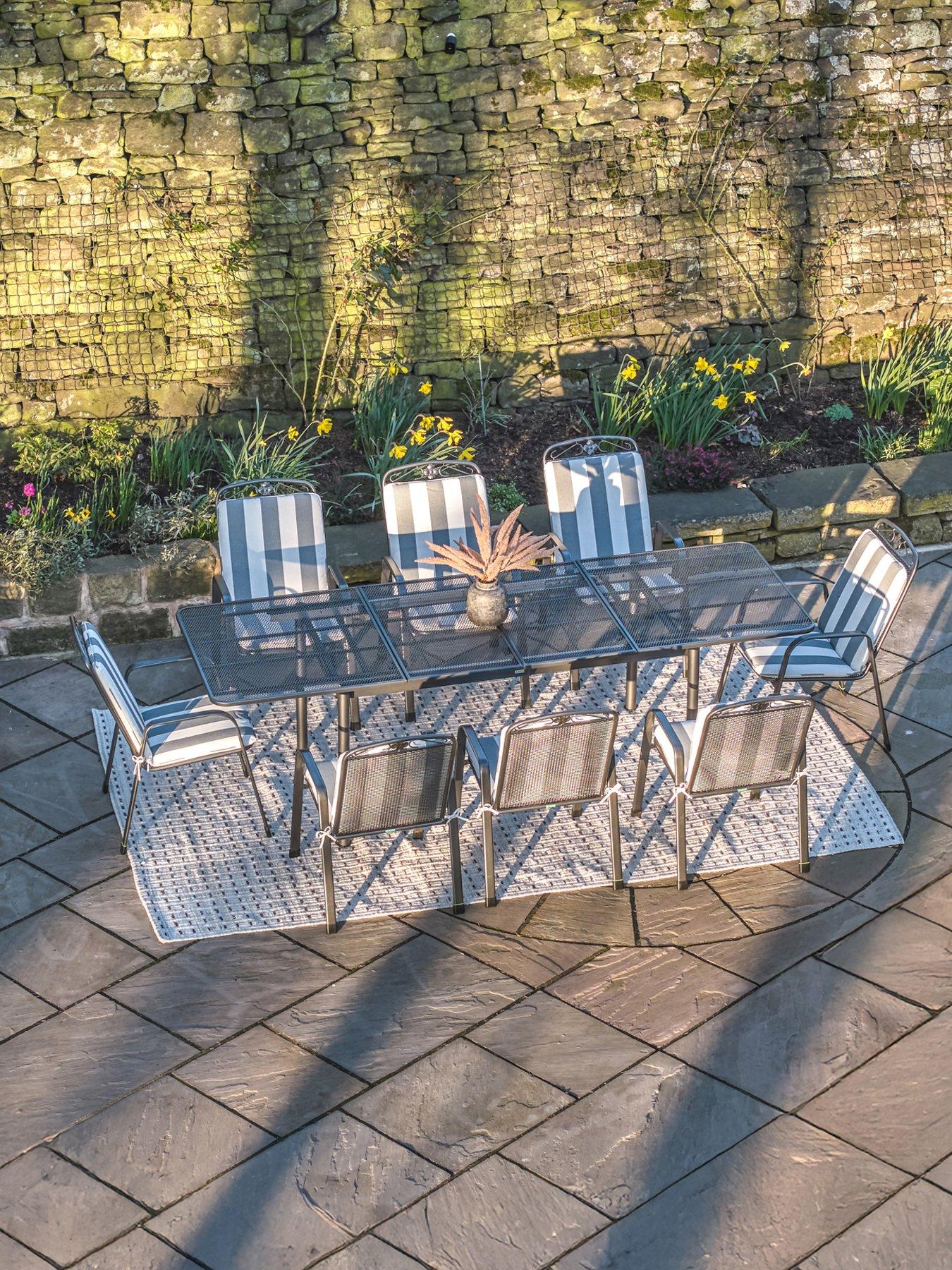 Image of Pacific Lifestyle Savoy Extendable Rectangular 8 Seater Dining Set with Cushions
