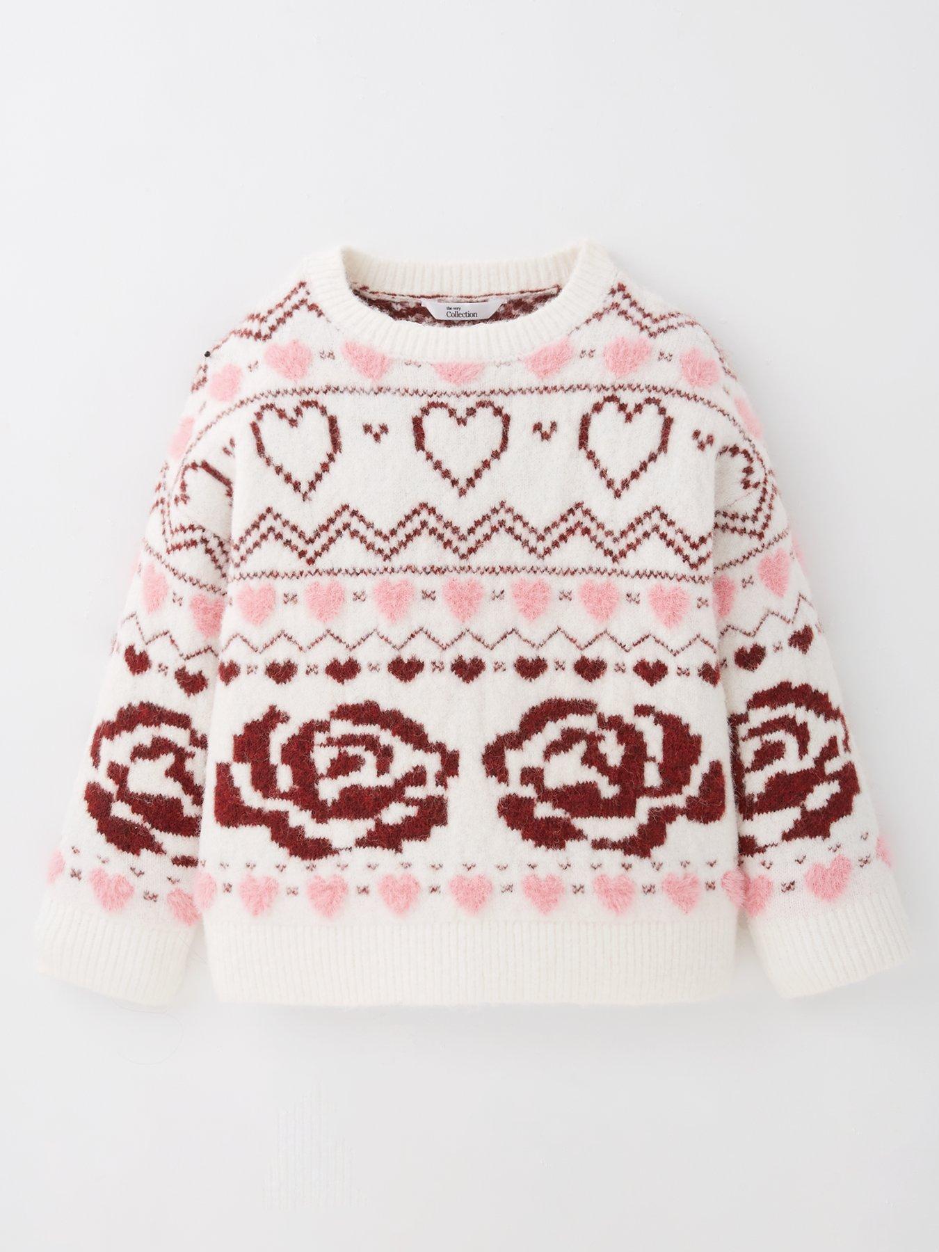 the-very-collection-girls-heart-fairisle-knitted-jumper-printfront