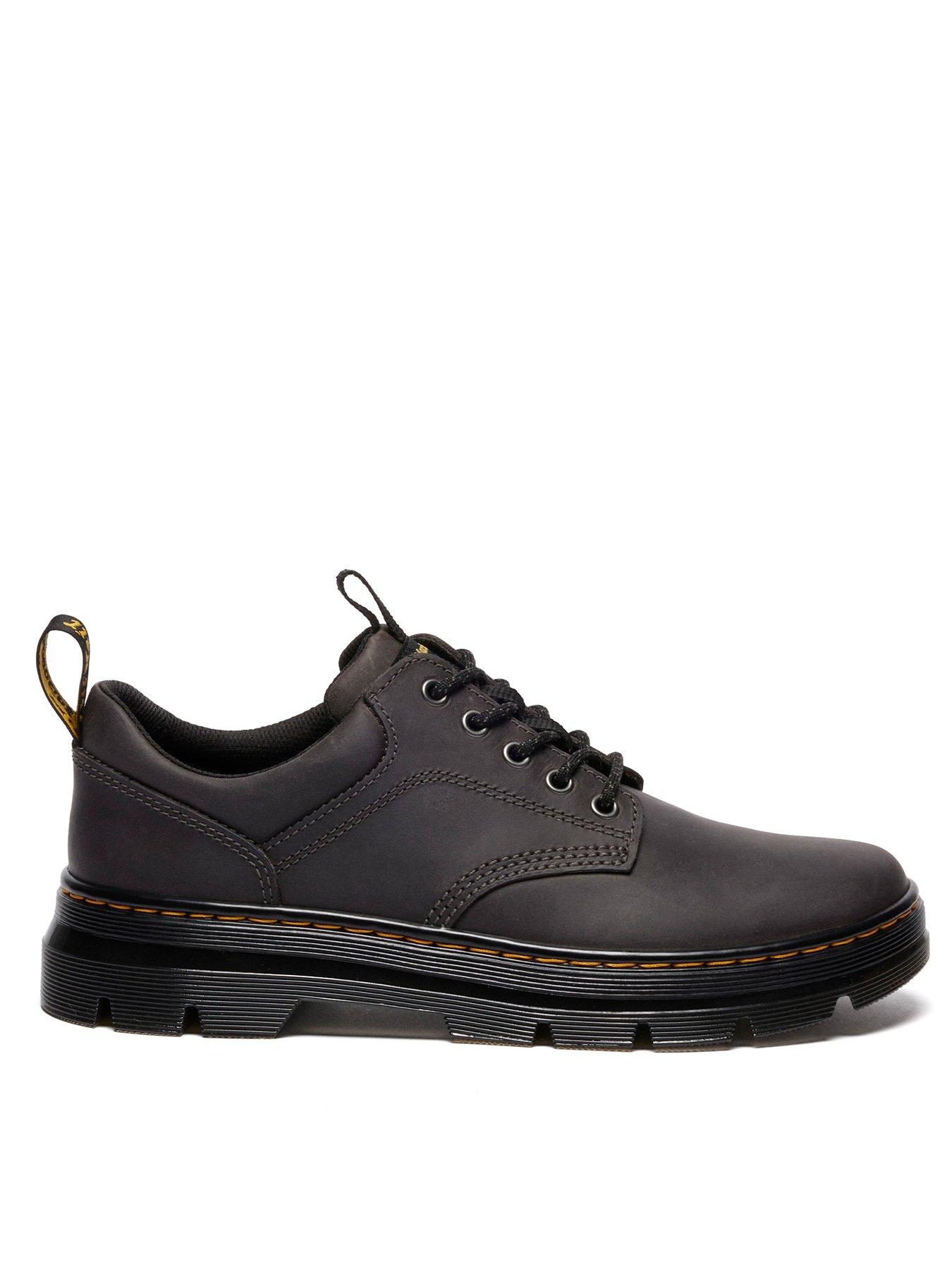 Dr Martens Reeder Wyoming Leather Lace Up Utility Shoes - Dark Grey