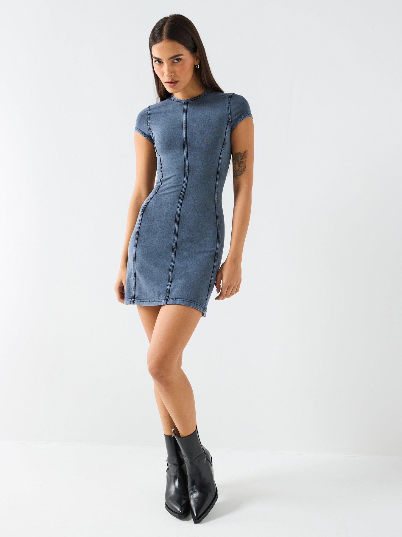 Diesel D-Cupsleeves Mini Dress - Dark Grey
