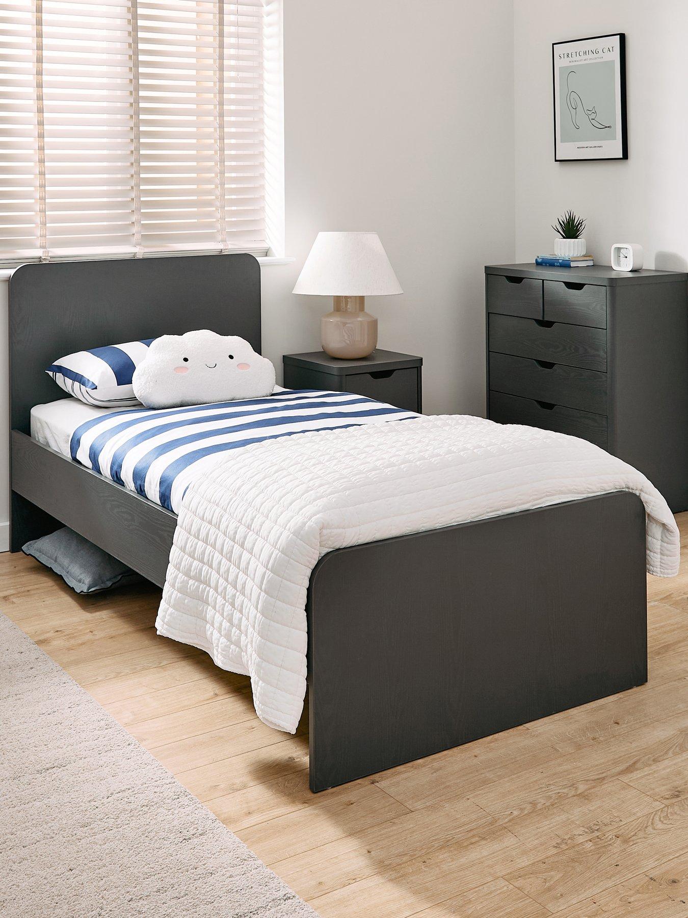 very-home-aspen-childrens-single-bed-with-mattress-options-buy-amp-save-grey