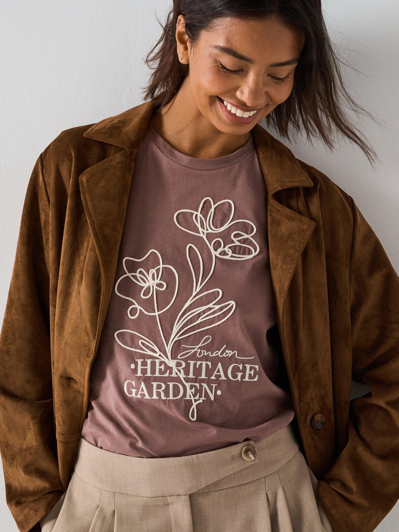 v-by-very-floral-t-shirt-browndetail