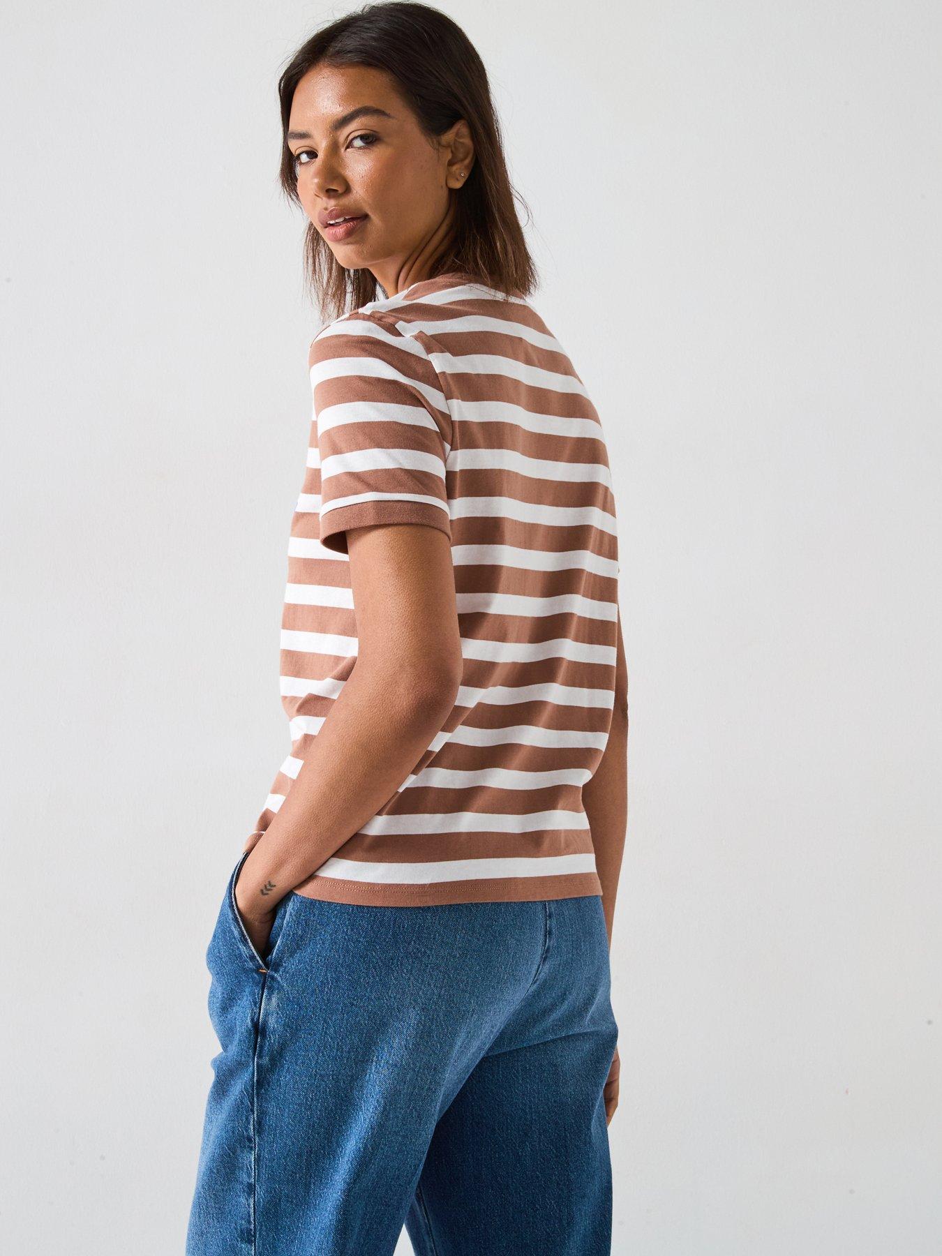 v-by-very-copenhagen-stripe-t-shirt-brownstillFront