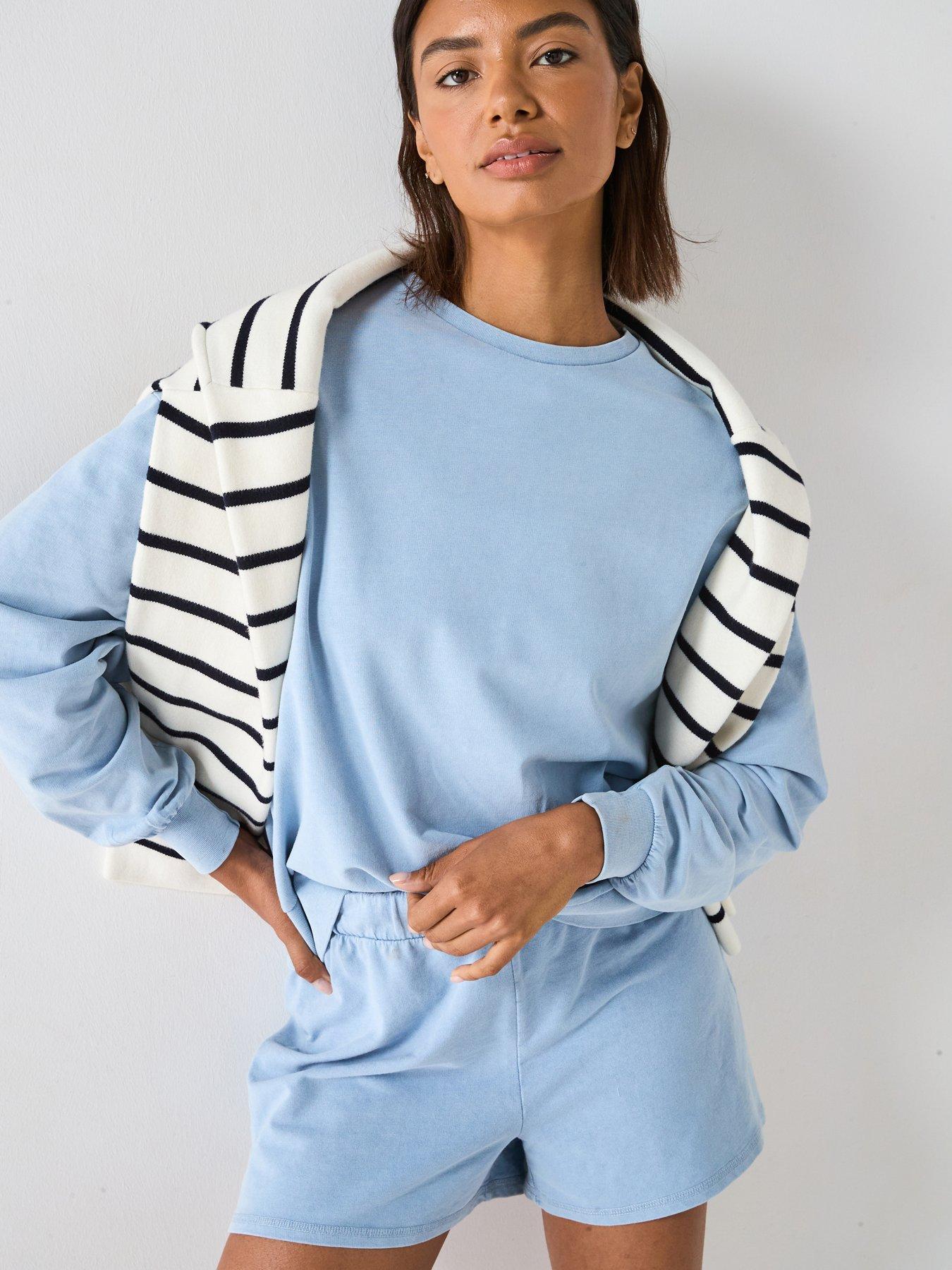 V by Very Washed Sweatshirt - Blue