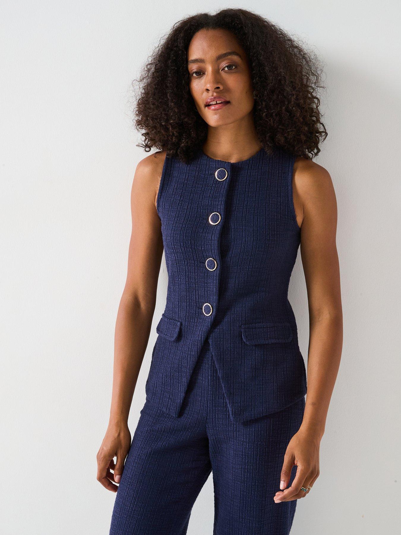 v-by-very-textured-button-up-waistcoat-top-navy