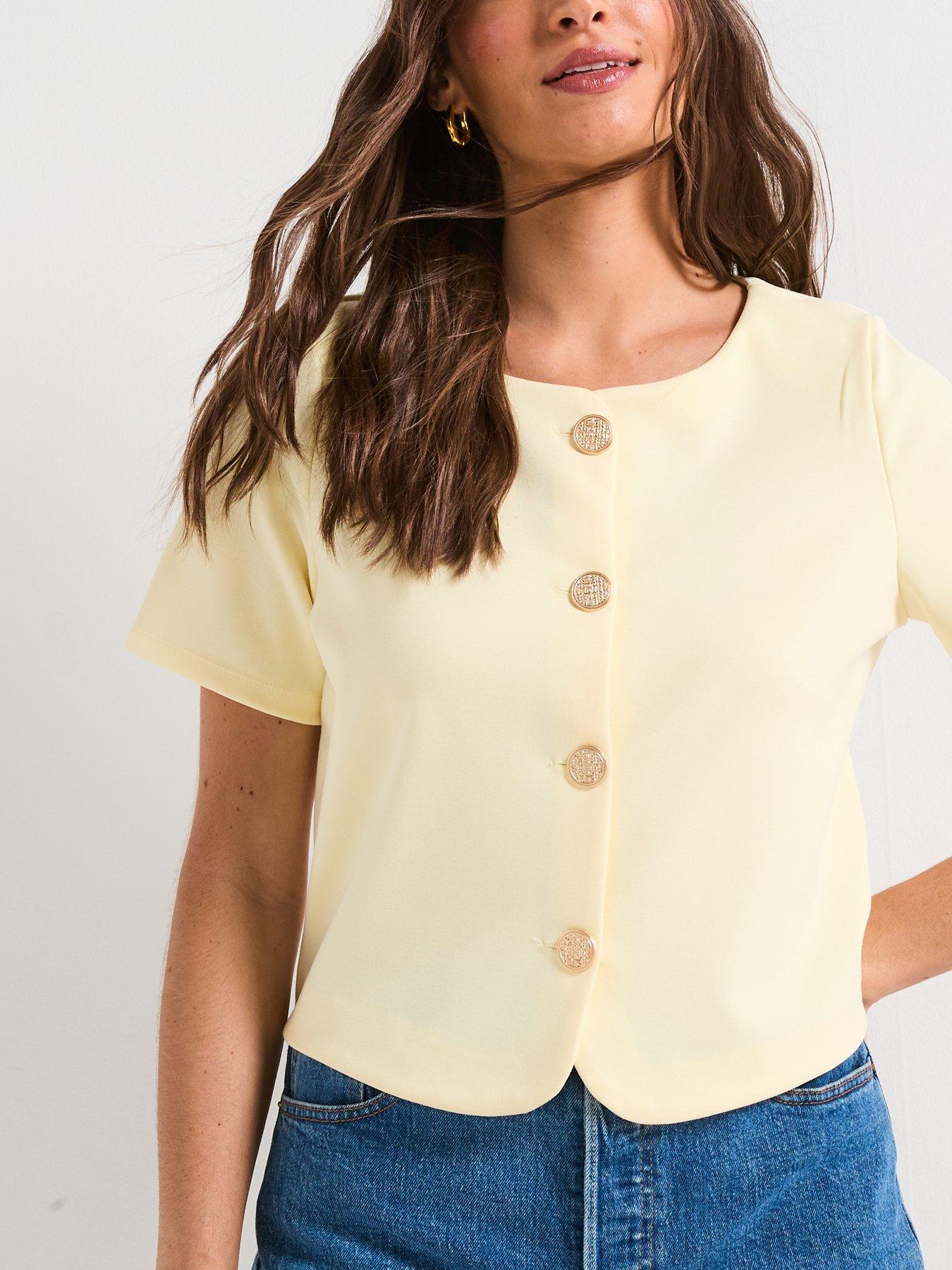 v-by-very-button-up-short-sleeve-top-lemondetail