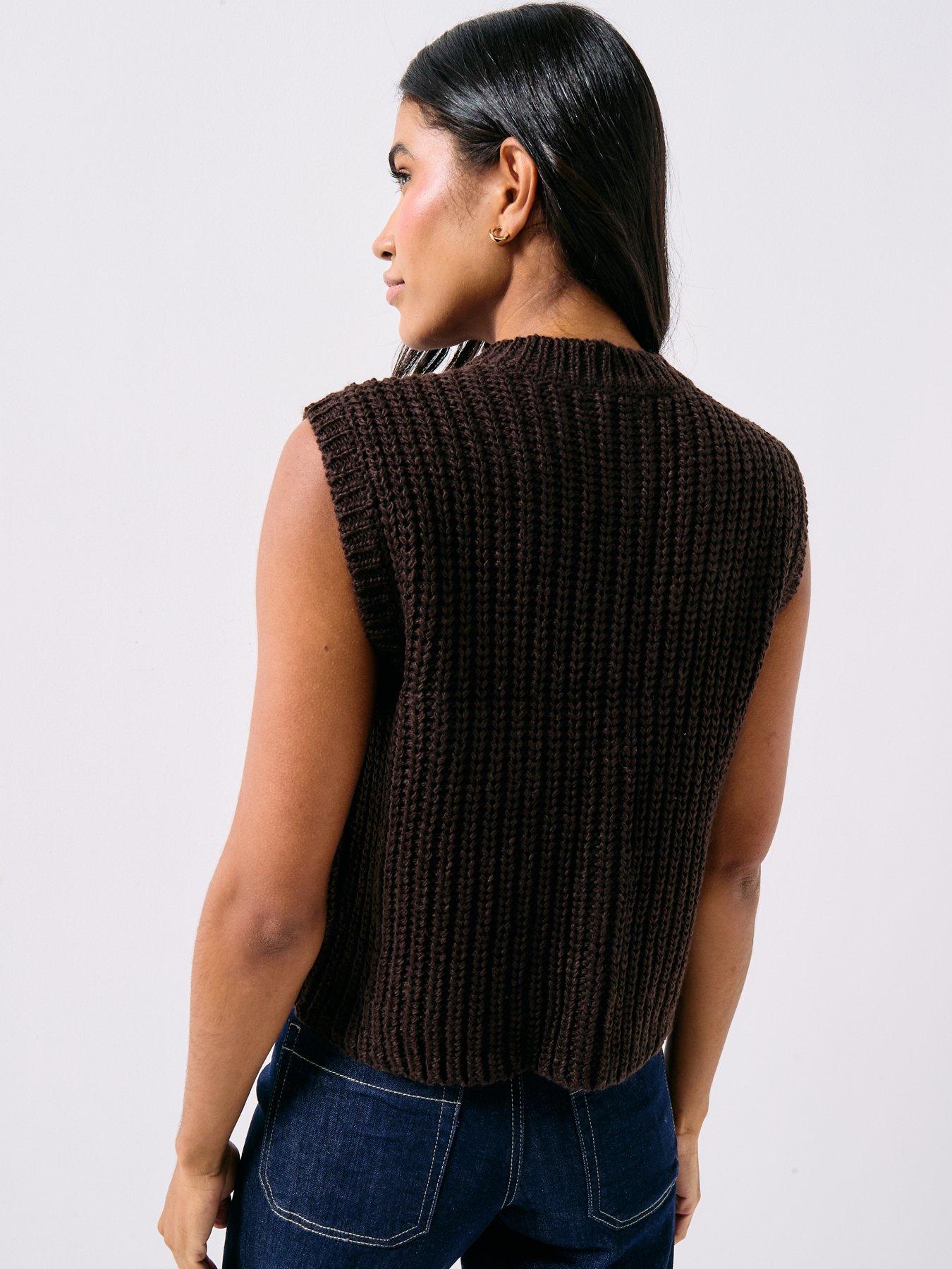 jdy-mabel-o-neck-sleeveless-button-knit-vest-brownstillFront