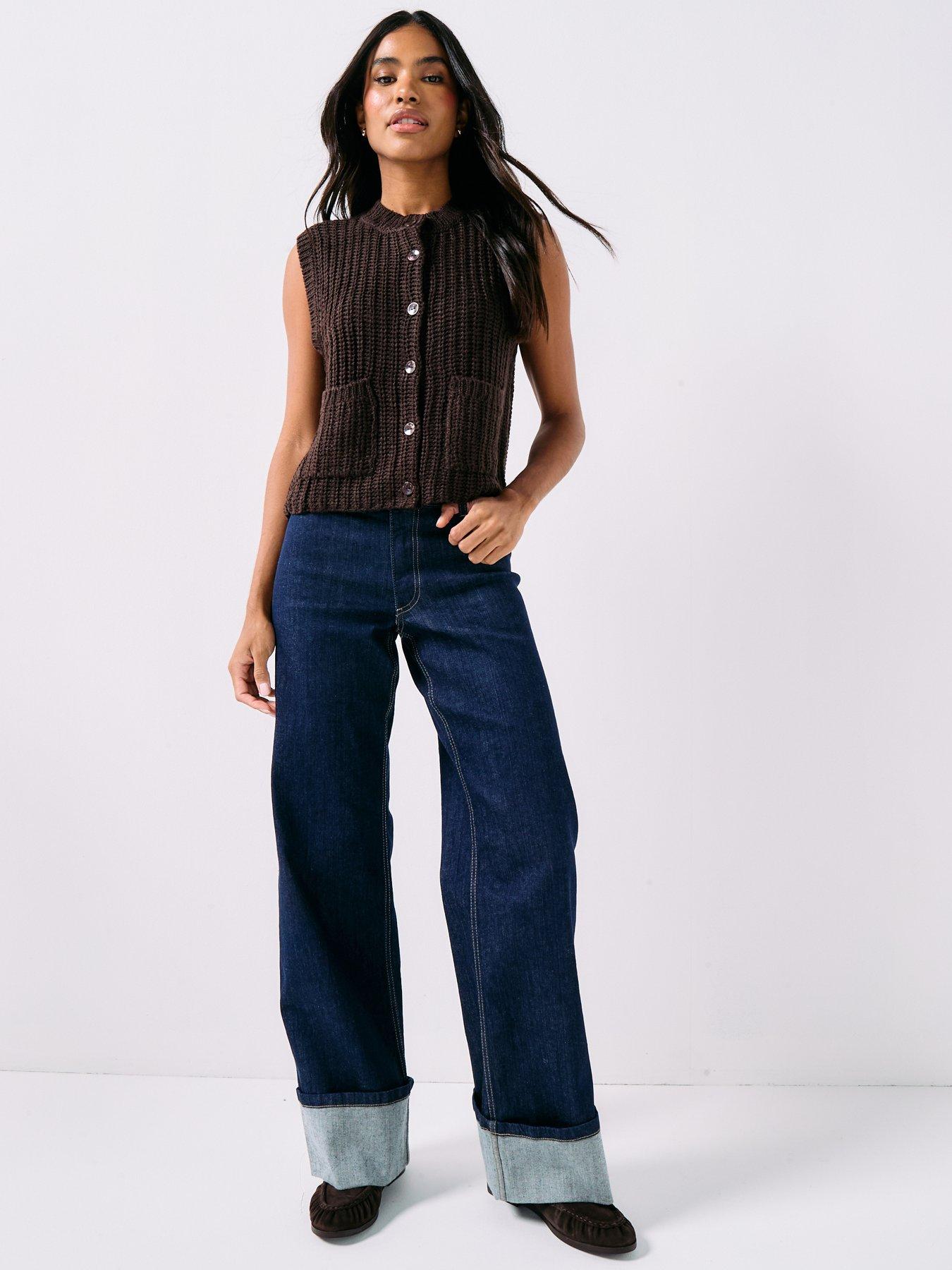 jdy-mabel-o-neck-sleeveless-button-knit-vest-brownback