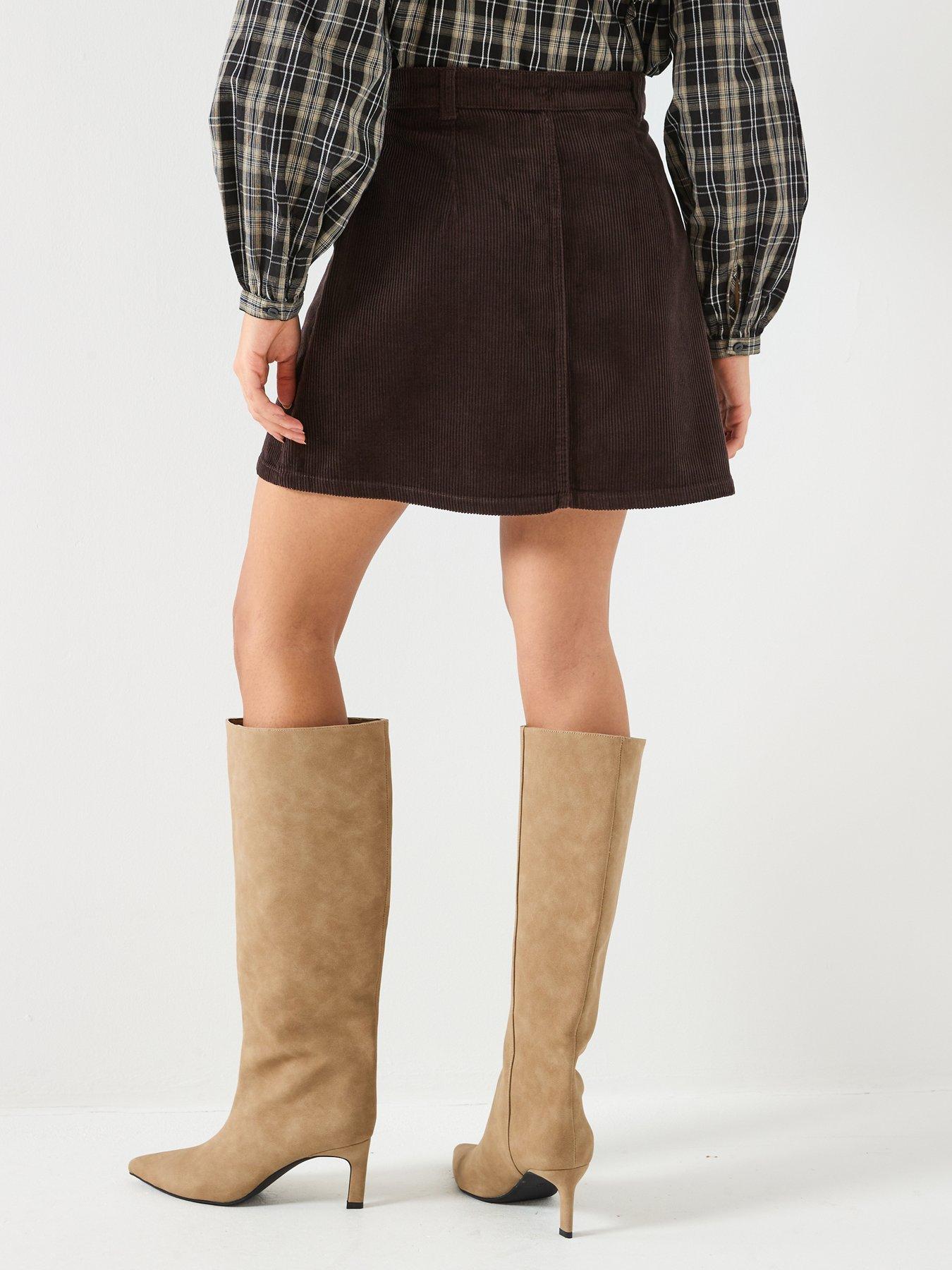 Image 2 of 6 of JDY Corduroy Skirt - Brown