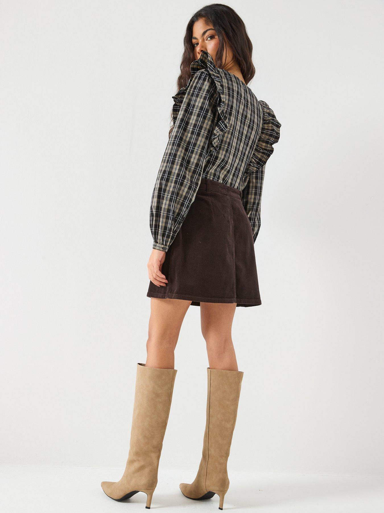 Image 5 of 6 of JDY Corduroy Skirt - Brown