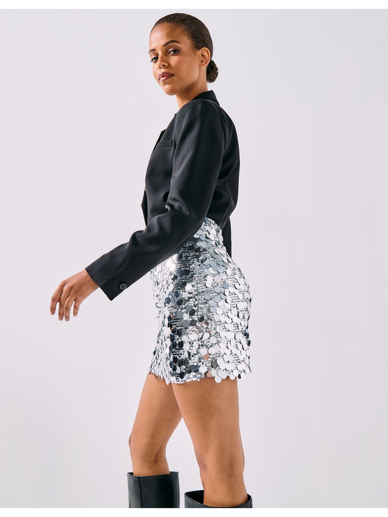 only-jadel-sequin-mini-skirt--silveroutfit