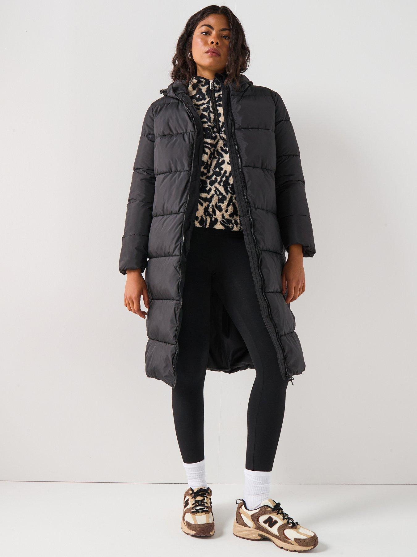 Only Long Puffer Jacket - Black