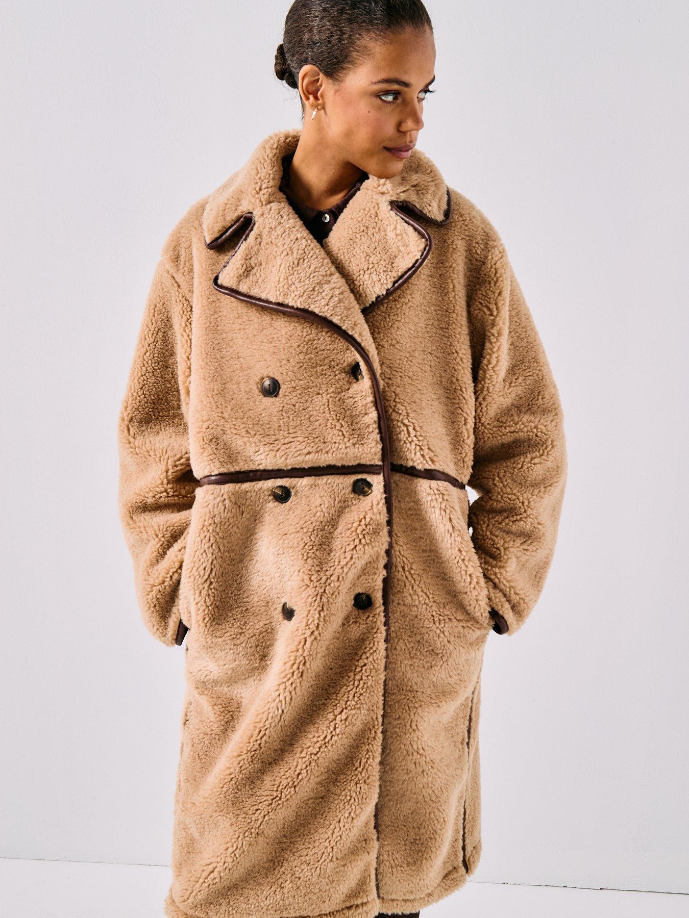 only-onlcacey-life-bonded-coat-brown
