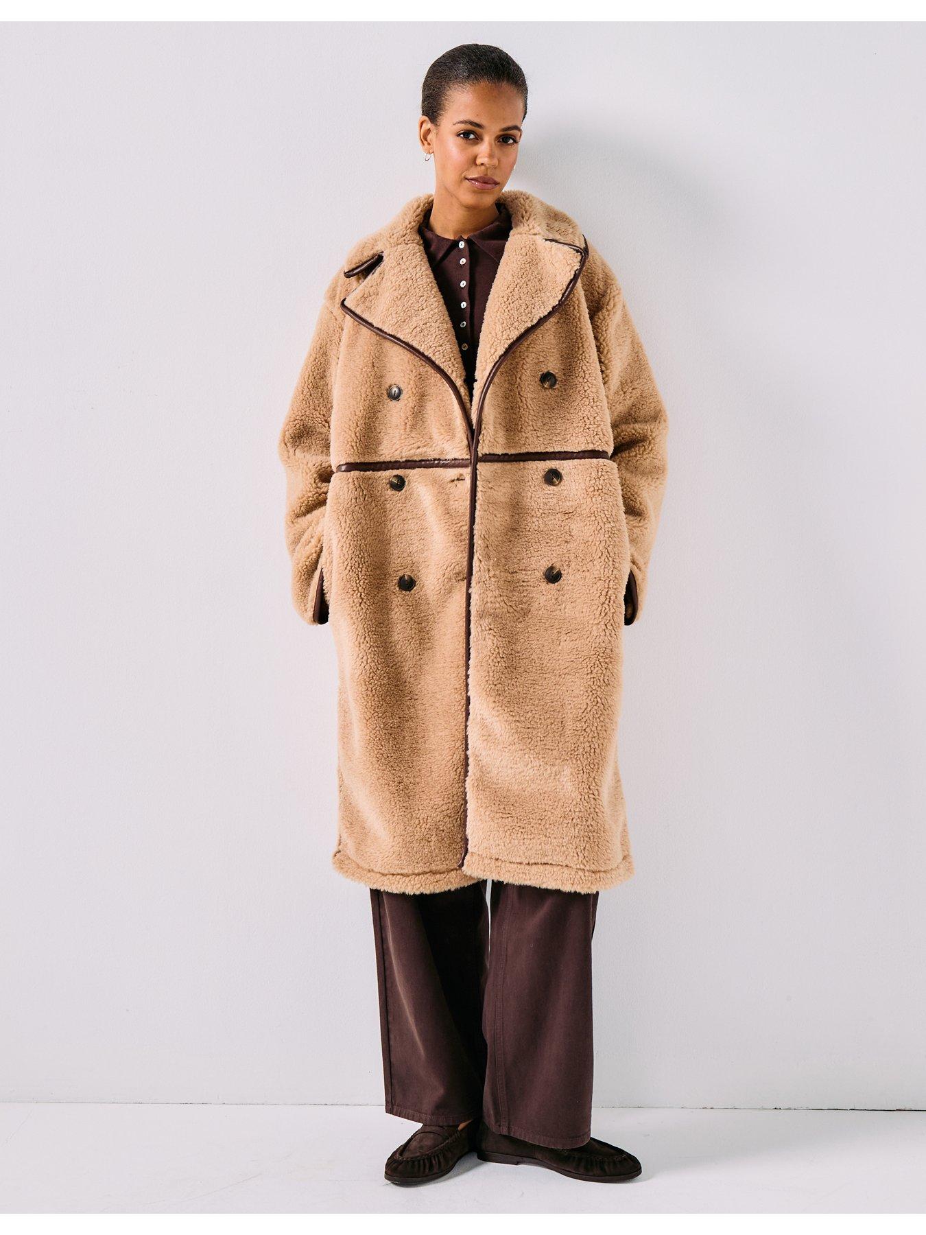 only-onlcacey-life-bonded-coat-brownback