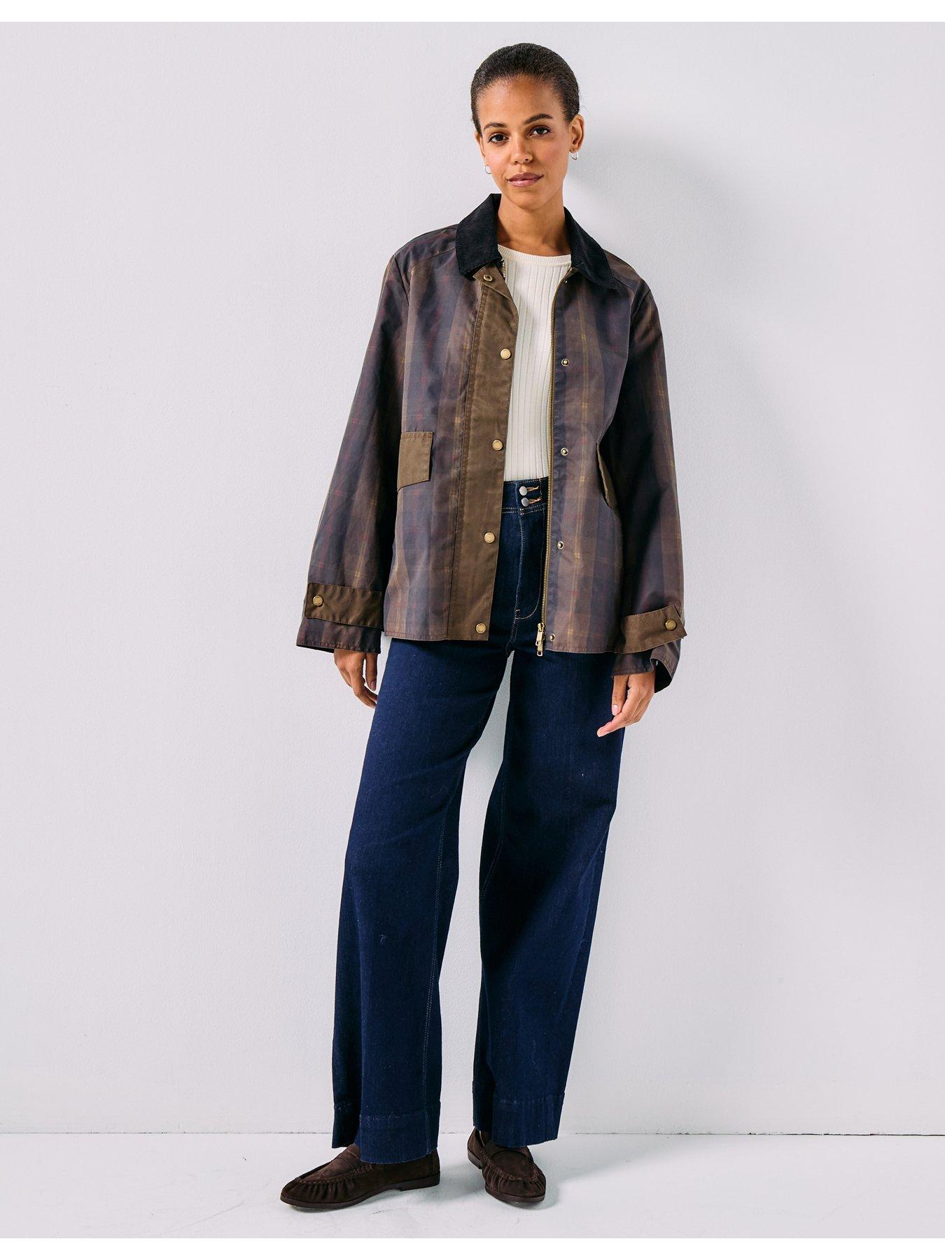 only-mountain-check-barn-jacket-greenback