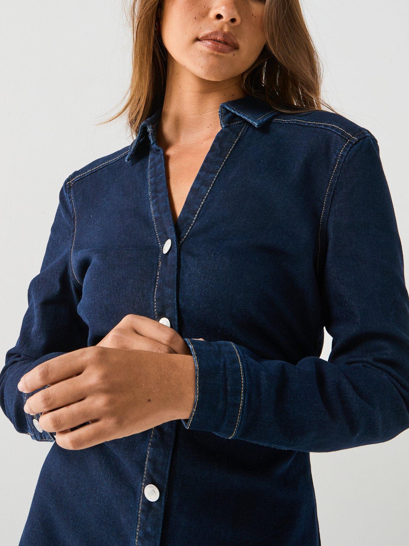 only-caitlin-long-sleeve-denim-dress-bluedetail
