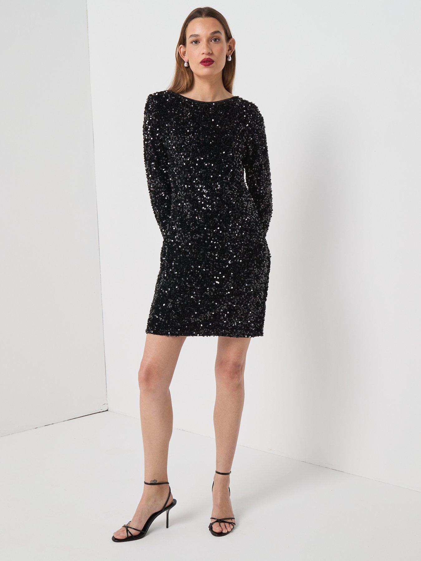 only-long-sleeve-sequin-dress-blackback