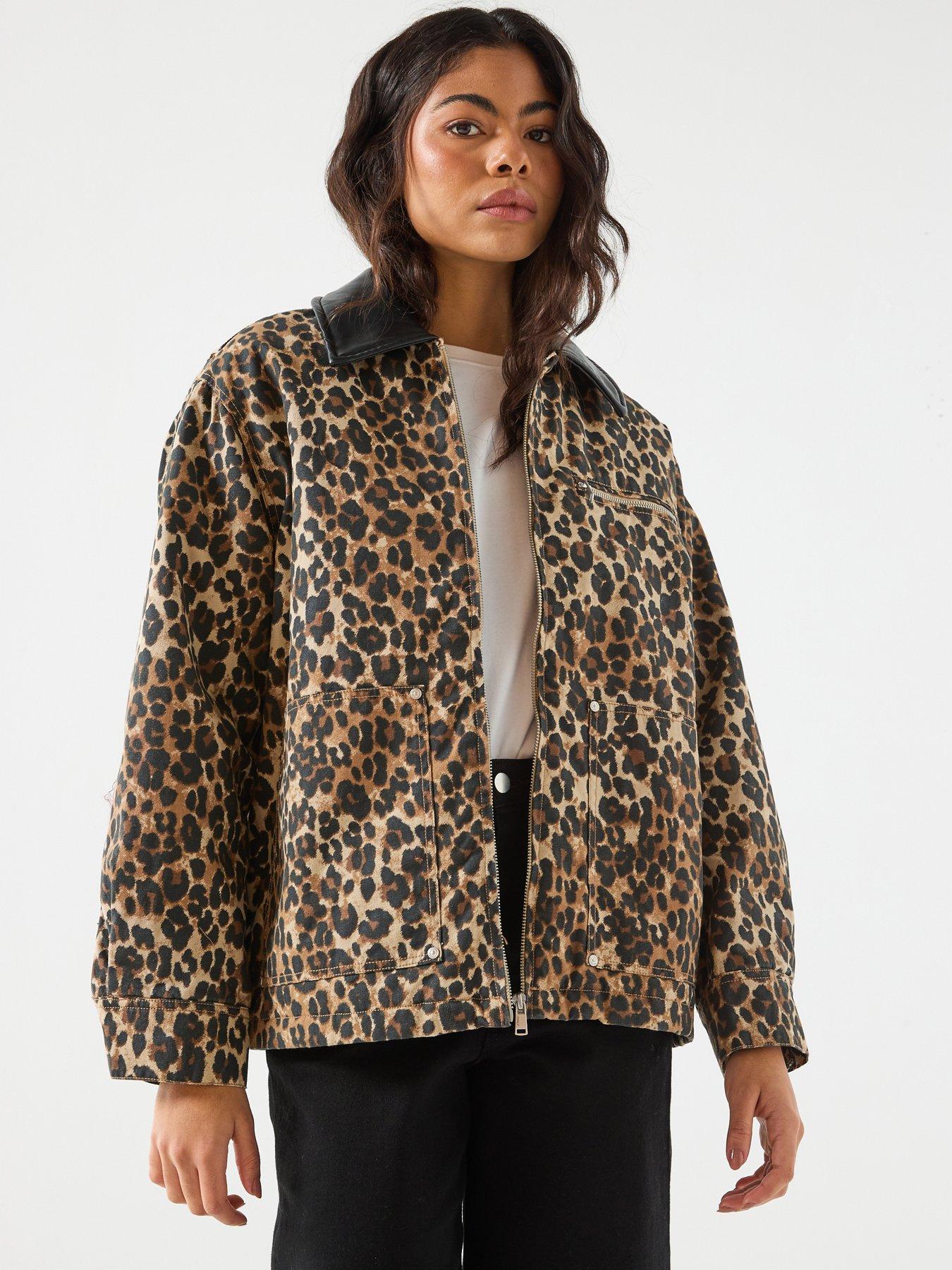 only-canvas-pu-collar-jacket-multi