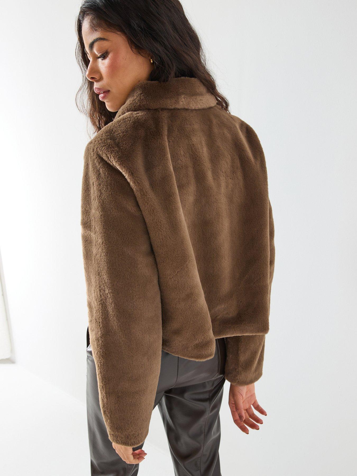 jdy-faux-fur-jacket-brownstillFront