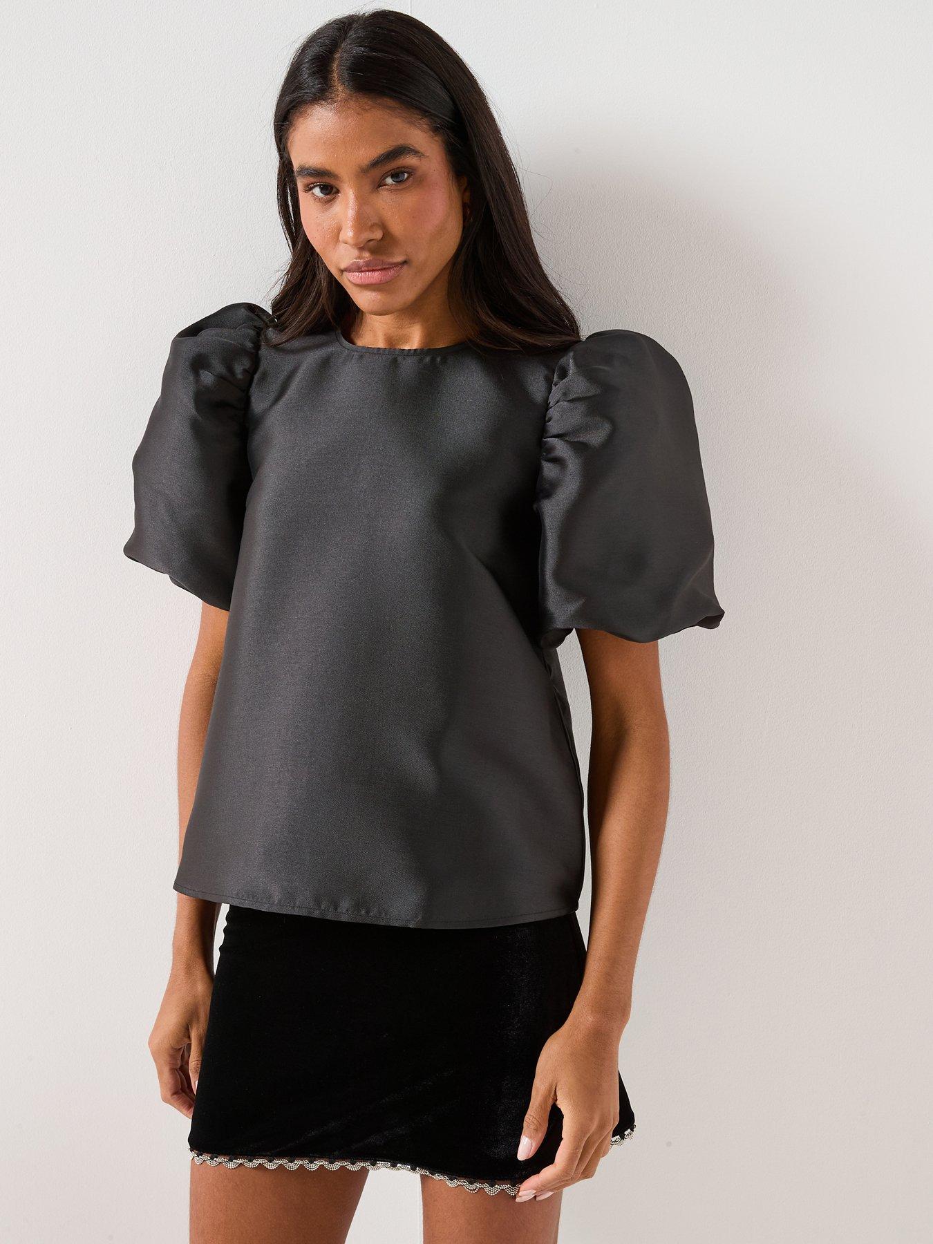only-manny-24-heavy-satin-top-black
