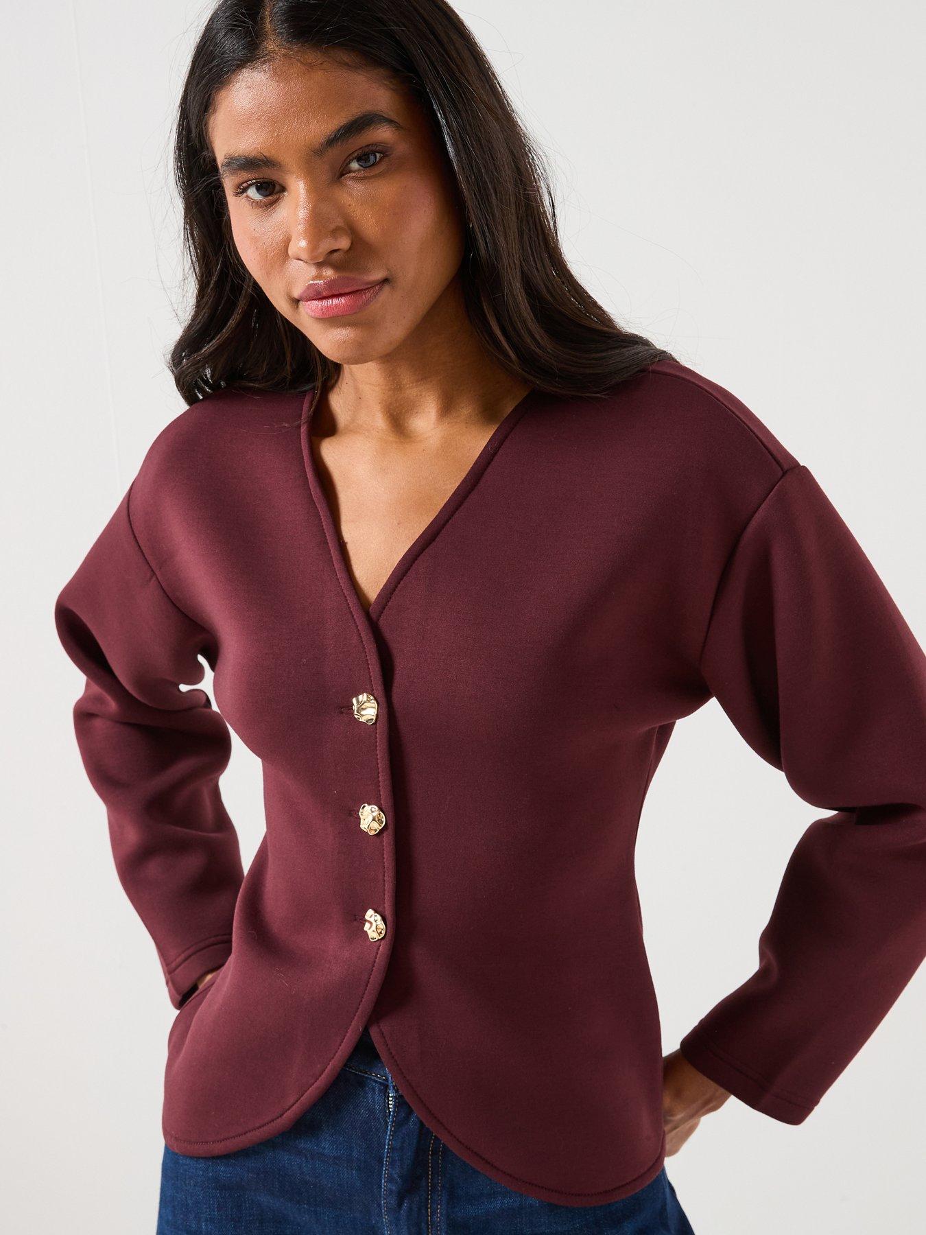 Only Naomi Long Sleeve Cardigan - Red