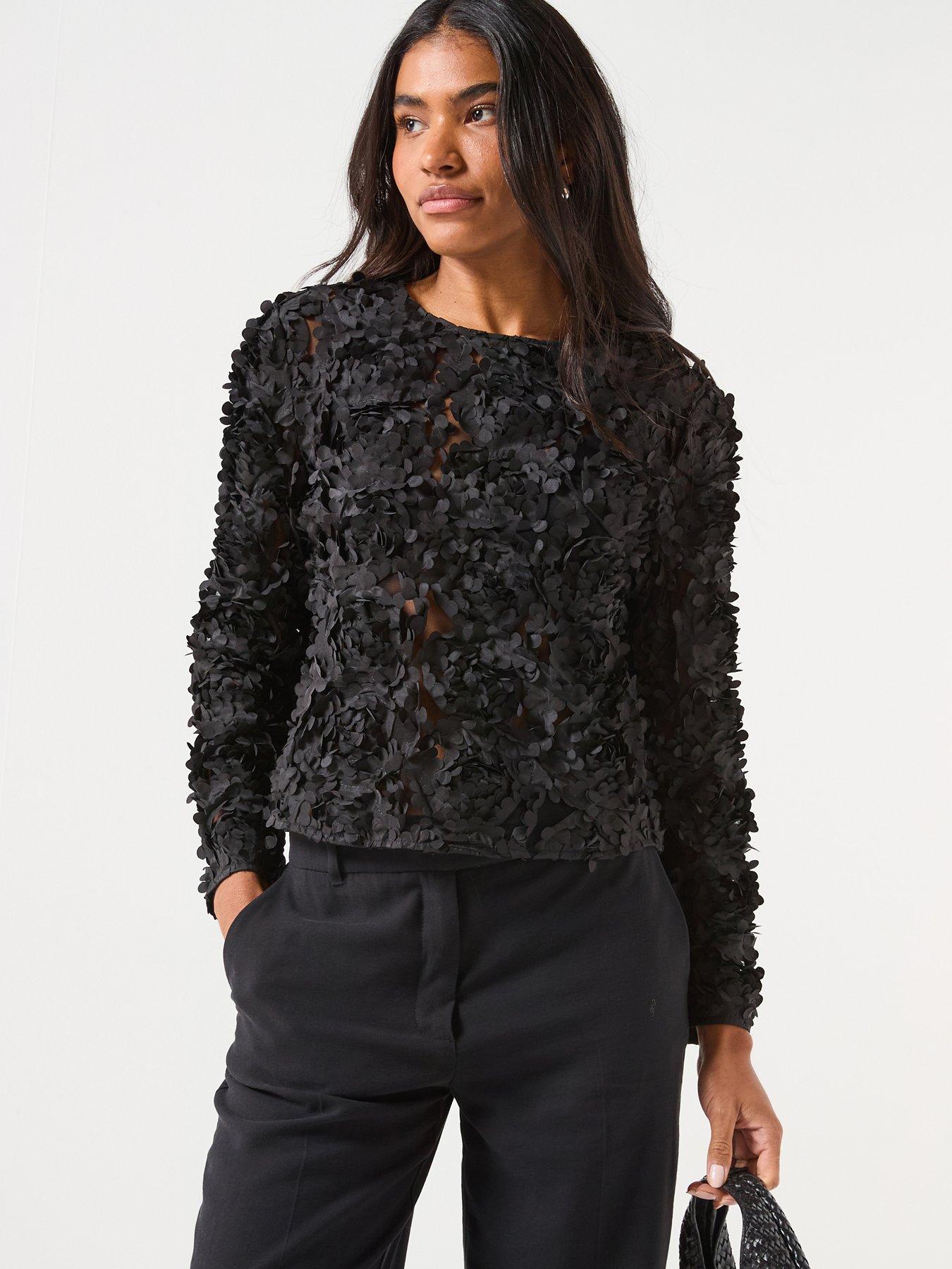 only-long-sleeve-floral-jersey-top-black