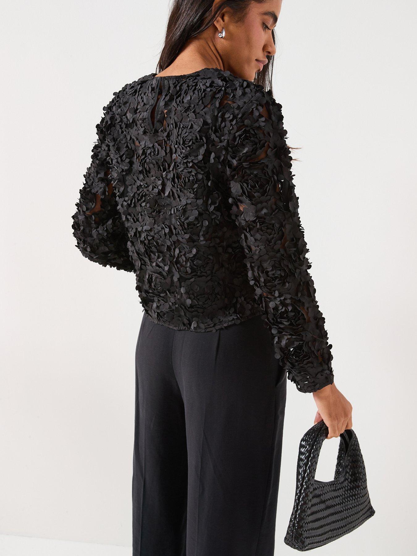 only-long-sleeve-floral-jersey-top-blackstillFront