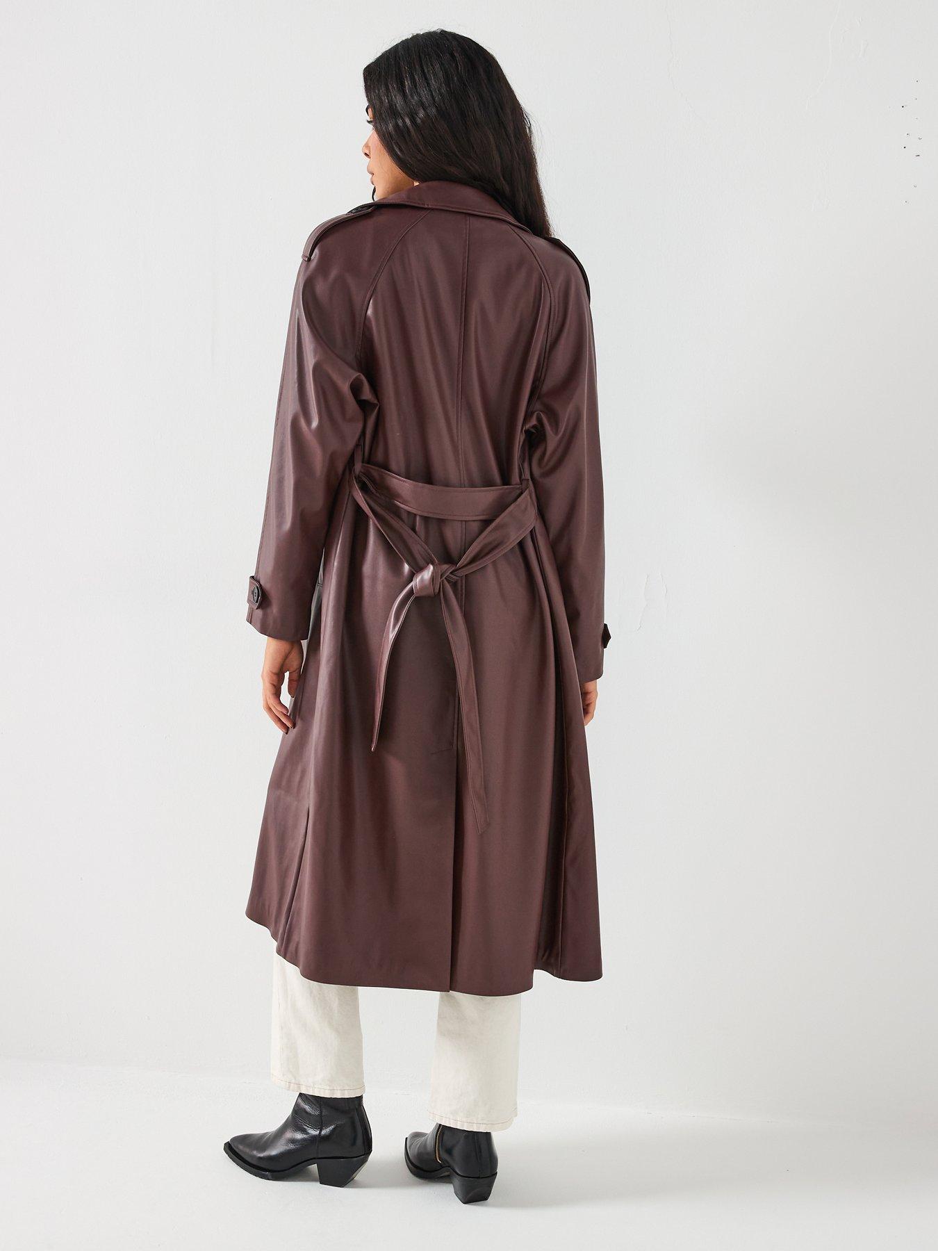 only-flora-faux-leather-trench-coat-redstillFront