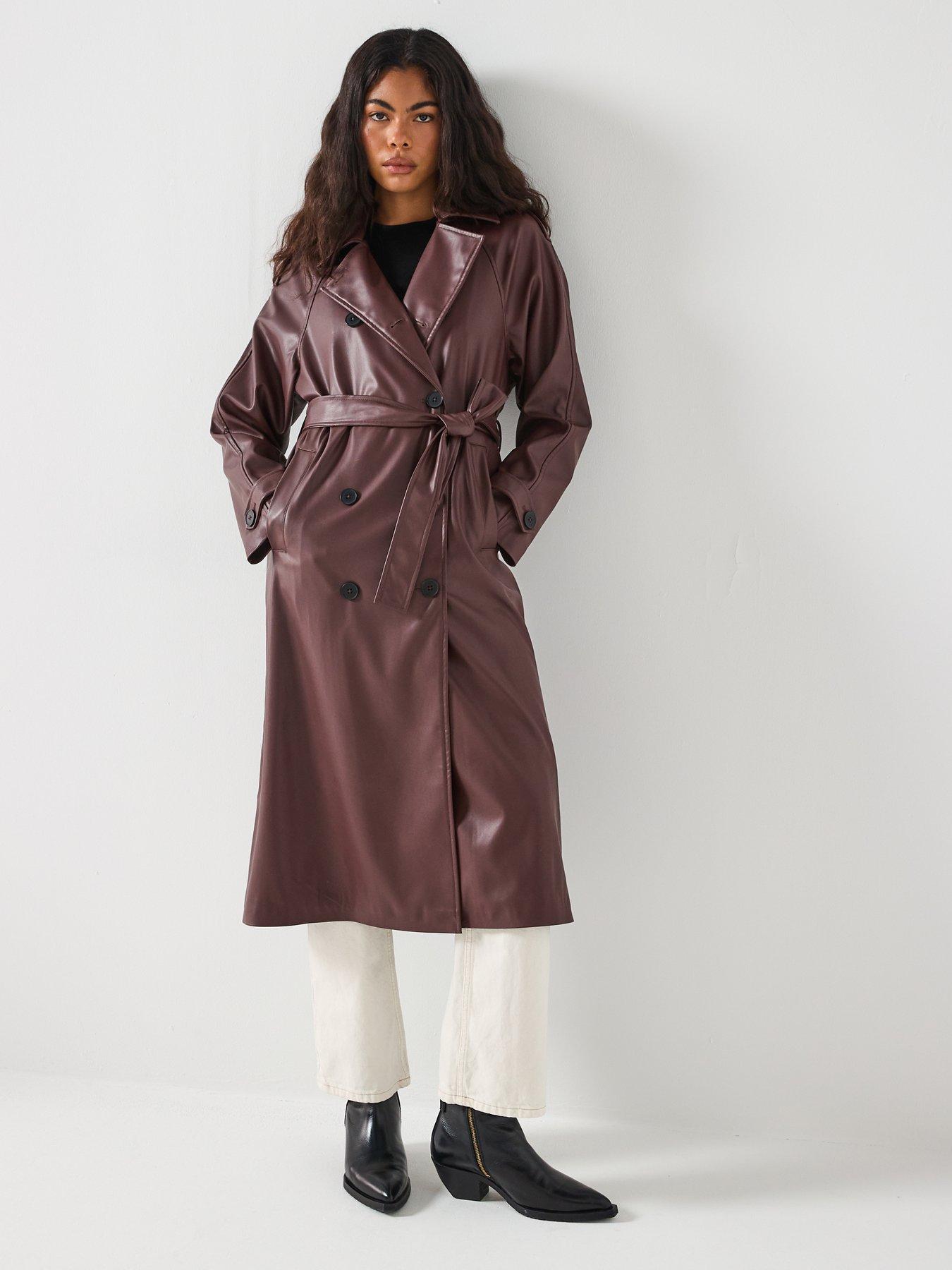 only-flora-faux-leather-trench-coat-redback